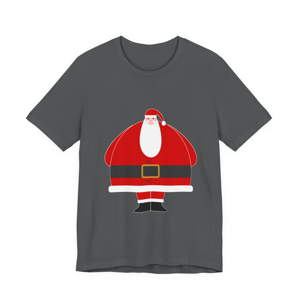Santa Claus Graphic Tee — Cute Round Santa Christmas T-Shirt