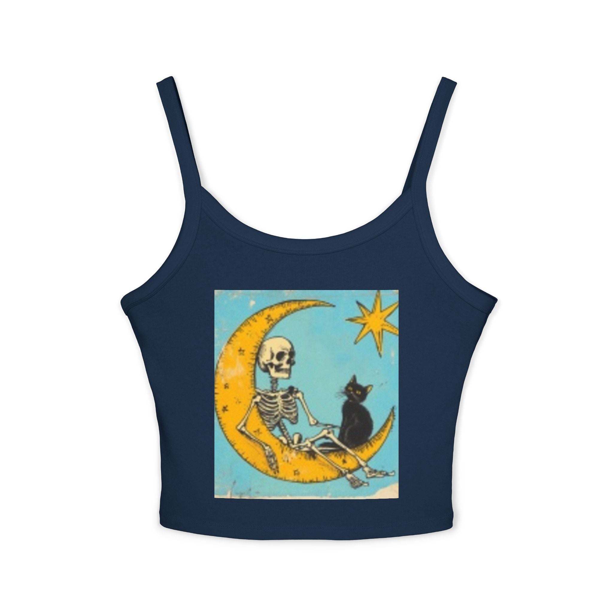 Celestial Skull & Cat Moon Tank