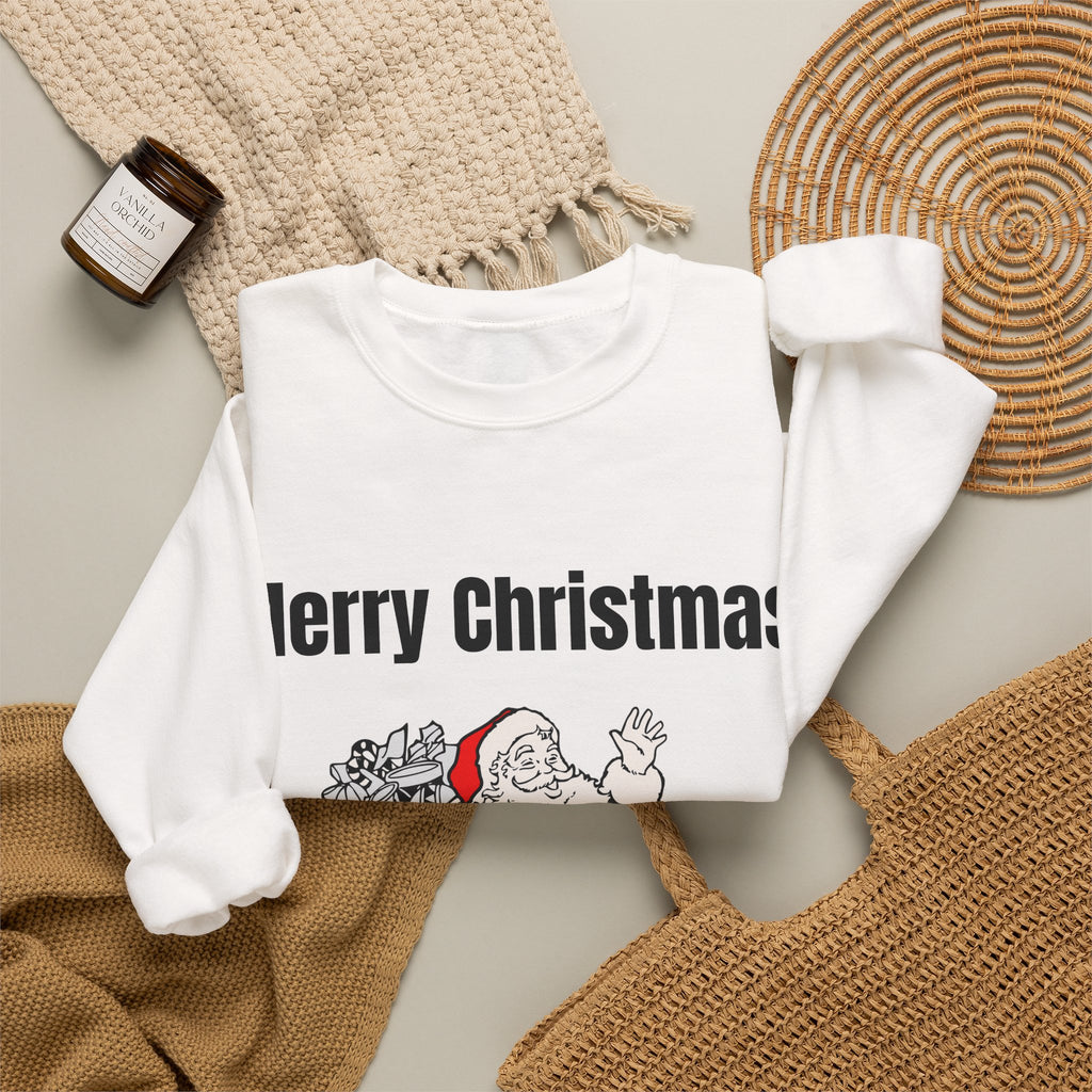Christmas Santa Sweatshirt — Vintage Santa with Gifts Holiday Crewneck