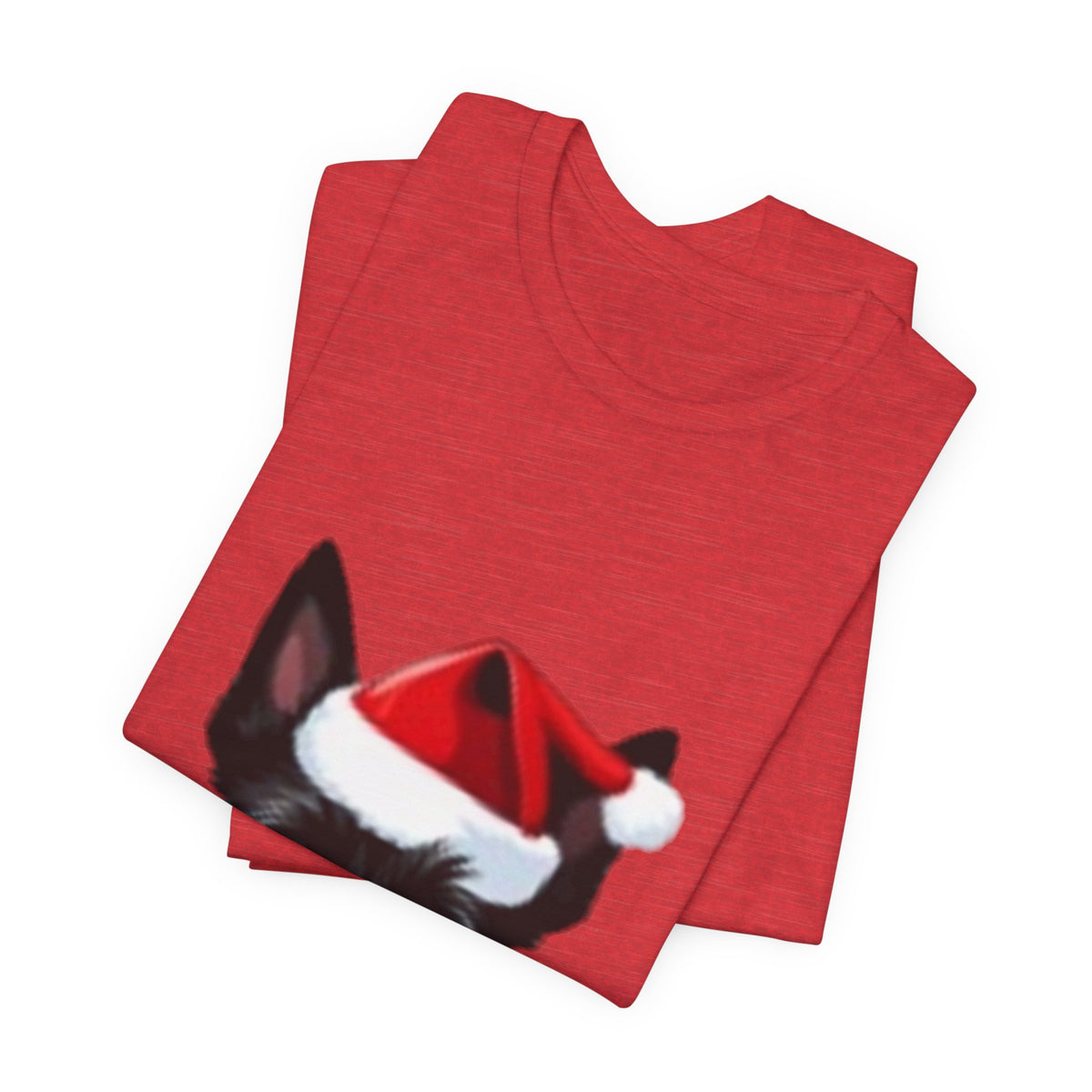 Scottish Terrier Christmas Tee — Cute Scottie Dog Wearing Santa Hat