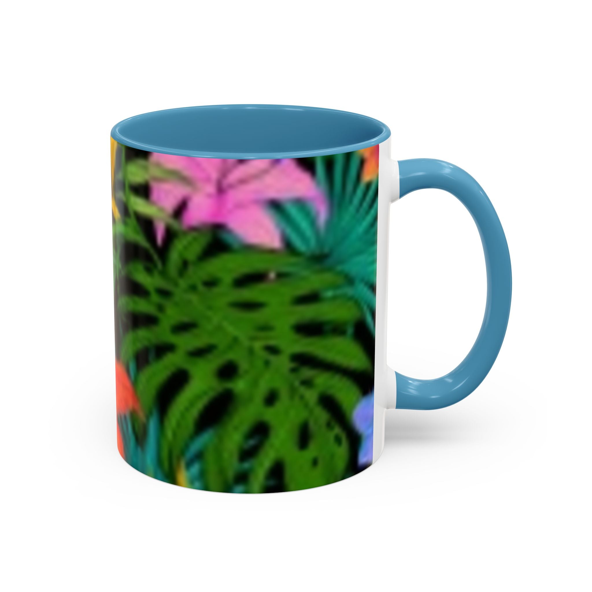 Tropical Floral Coffee Mug — Colorful Paradise Accent Mug (11/15 oz)