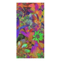 Vibrant Neon Floral Beach Towel