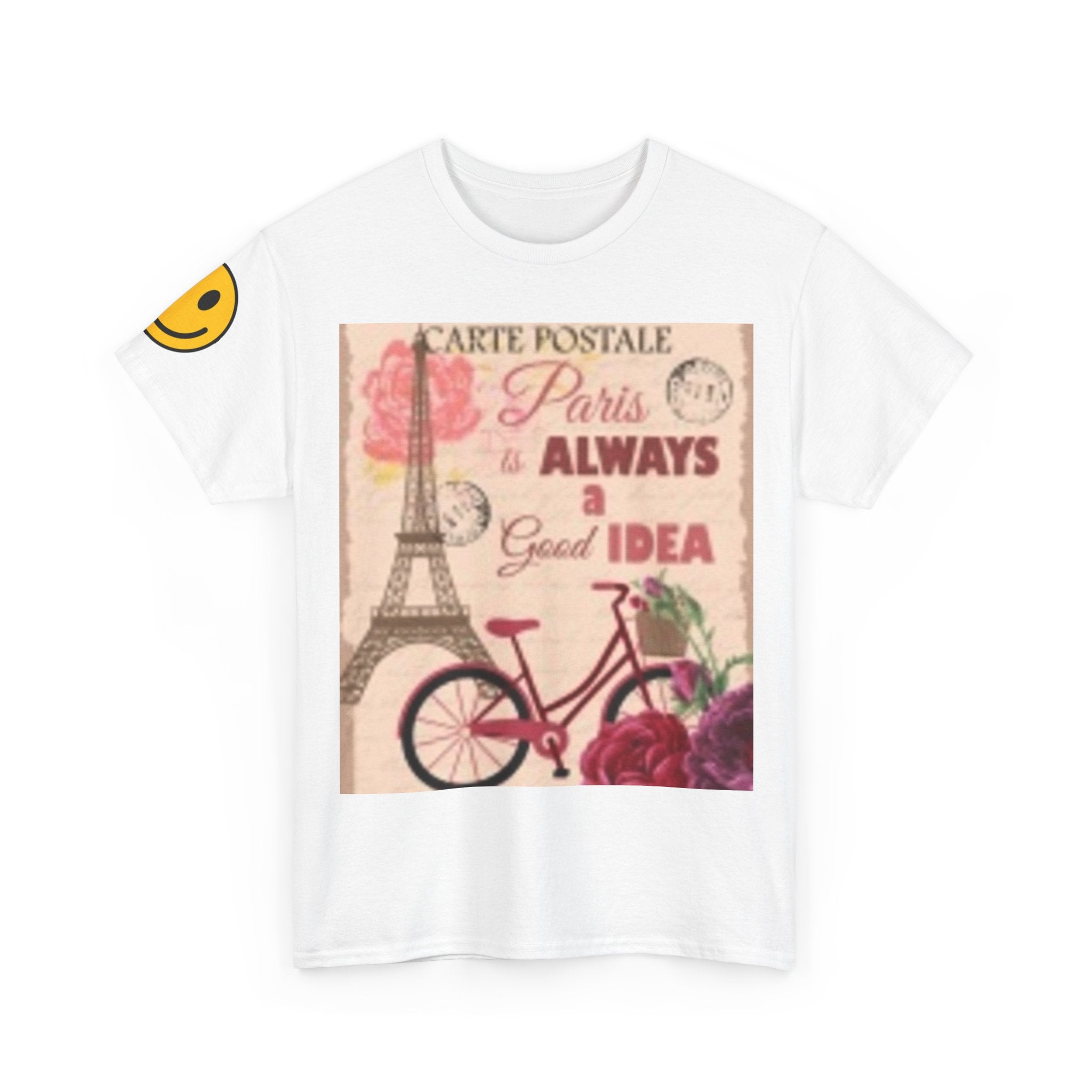 Paris Vintage Bicycle Tee — "Paris is Always a Good Idea" Graphic T-Shirt