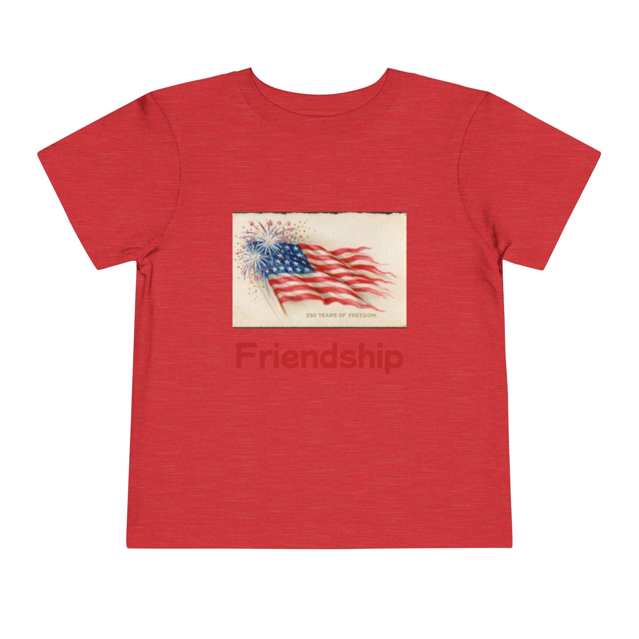 T-shirt à manches courtes pour tout-petit : drapeau américain et chiens de dessin animé