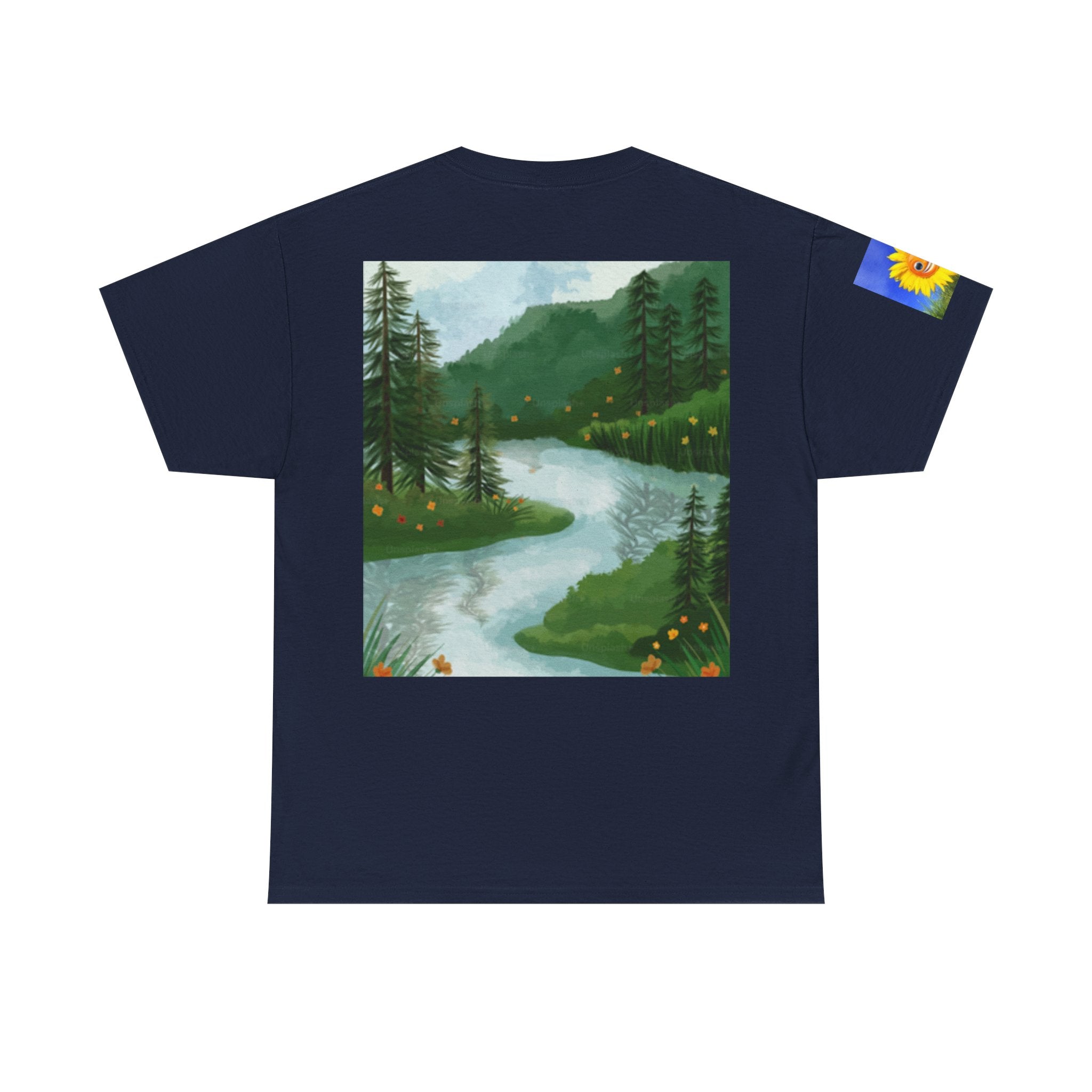T-Shirt — Desert Turtle & Scenic River Vintage Nature Artwork