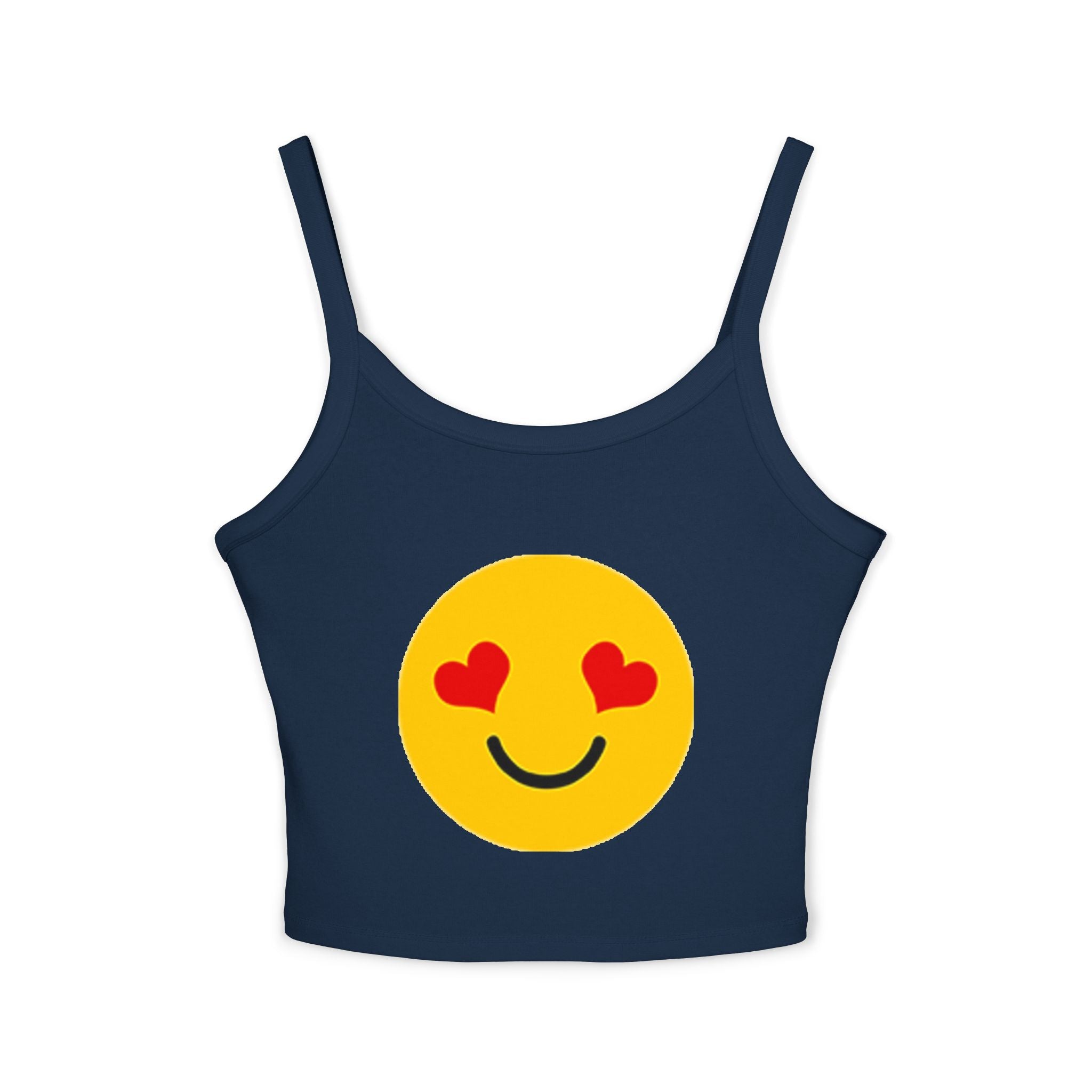 Heart Eyes Emoji Heart Crop Tank Top – Cute Valentine's Love Graphic