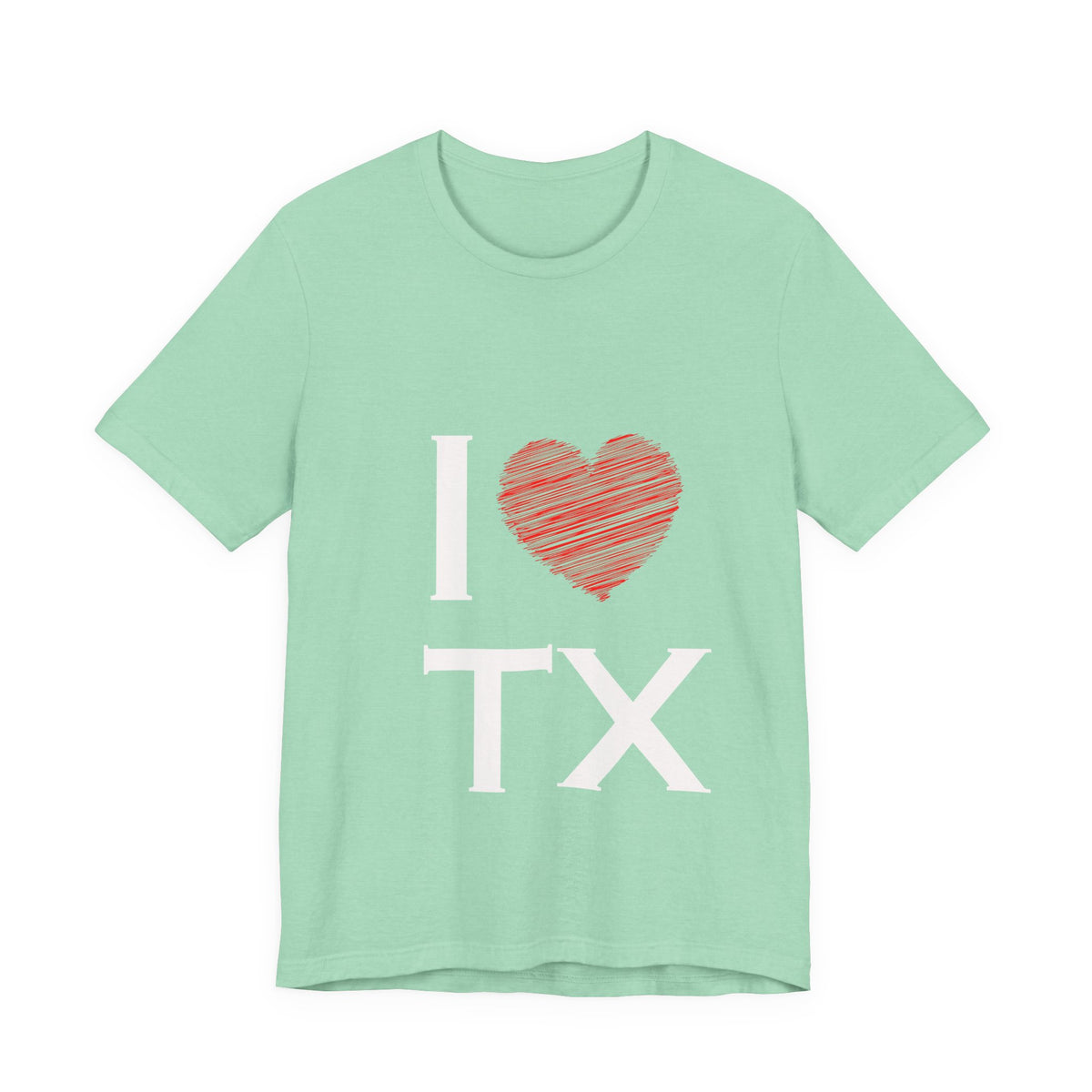 I  Love TX T-Shirt - Texas Love Graphic Tee