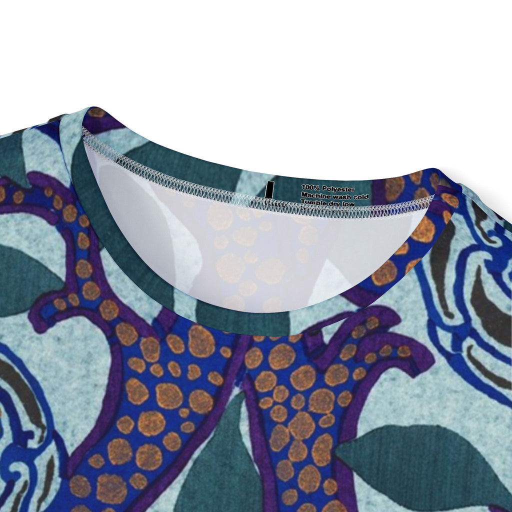 Floral Vine All-Over Print Men's  Jersey — Blue Rose t-shirt Pajamas