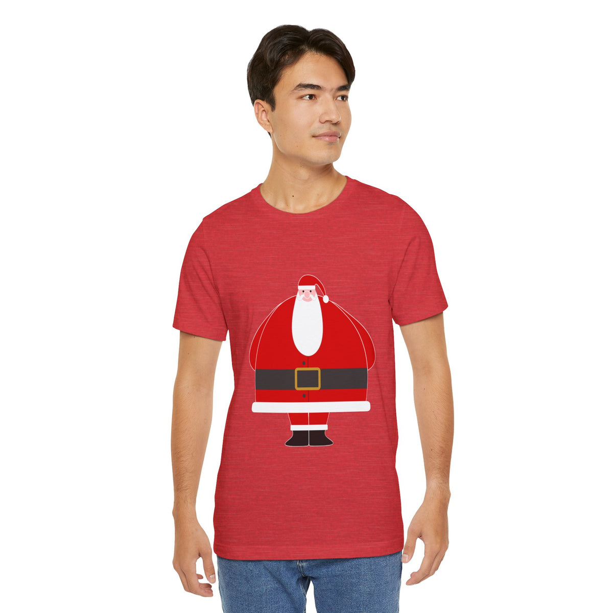 Santa Claus Graphic Tee — Cute Round Santa Christmas T-Shirt