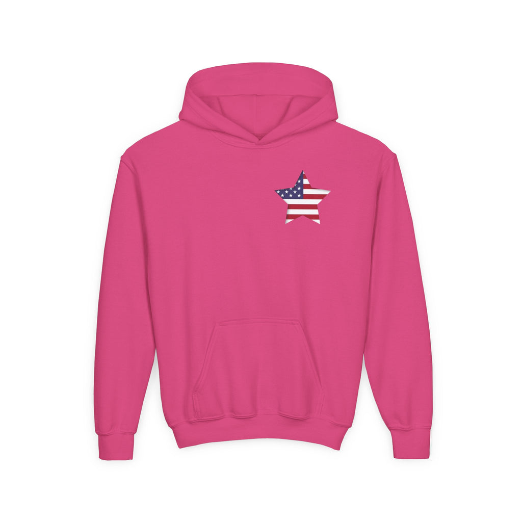 Youth Hoodie — American Flag Thumbs Up Graphic