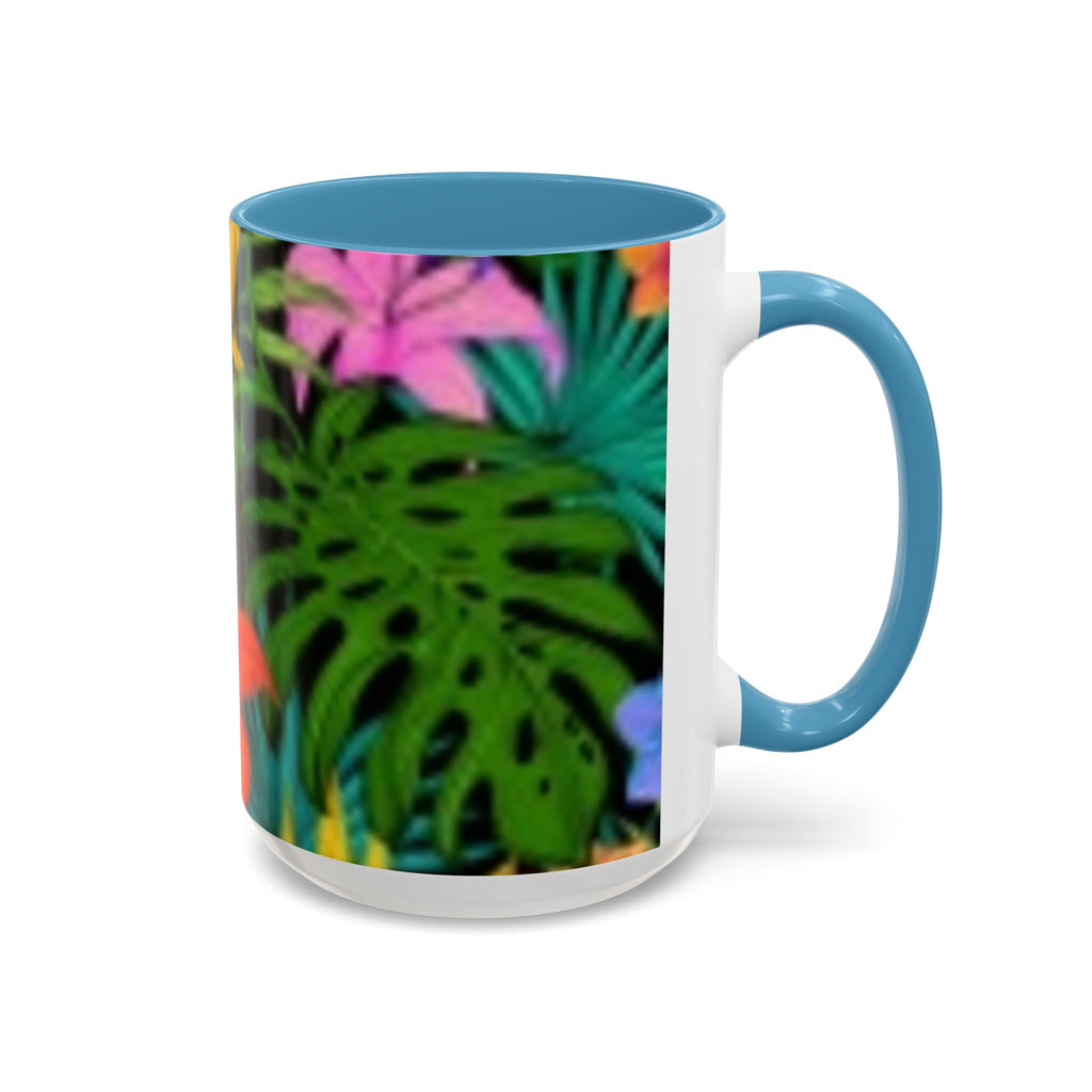 Tropical Floral Coffee Mug — Colorful Paradise Accent Mug (11/15 oz)