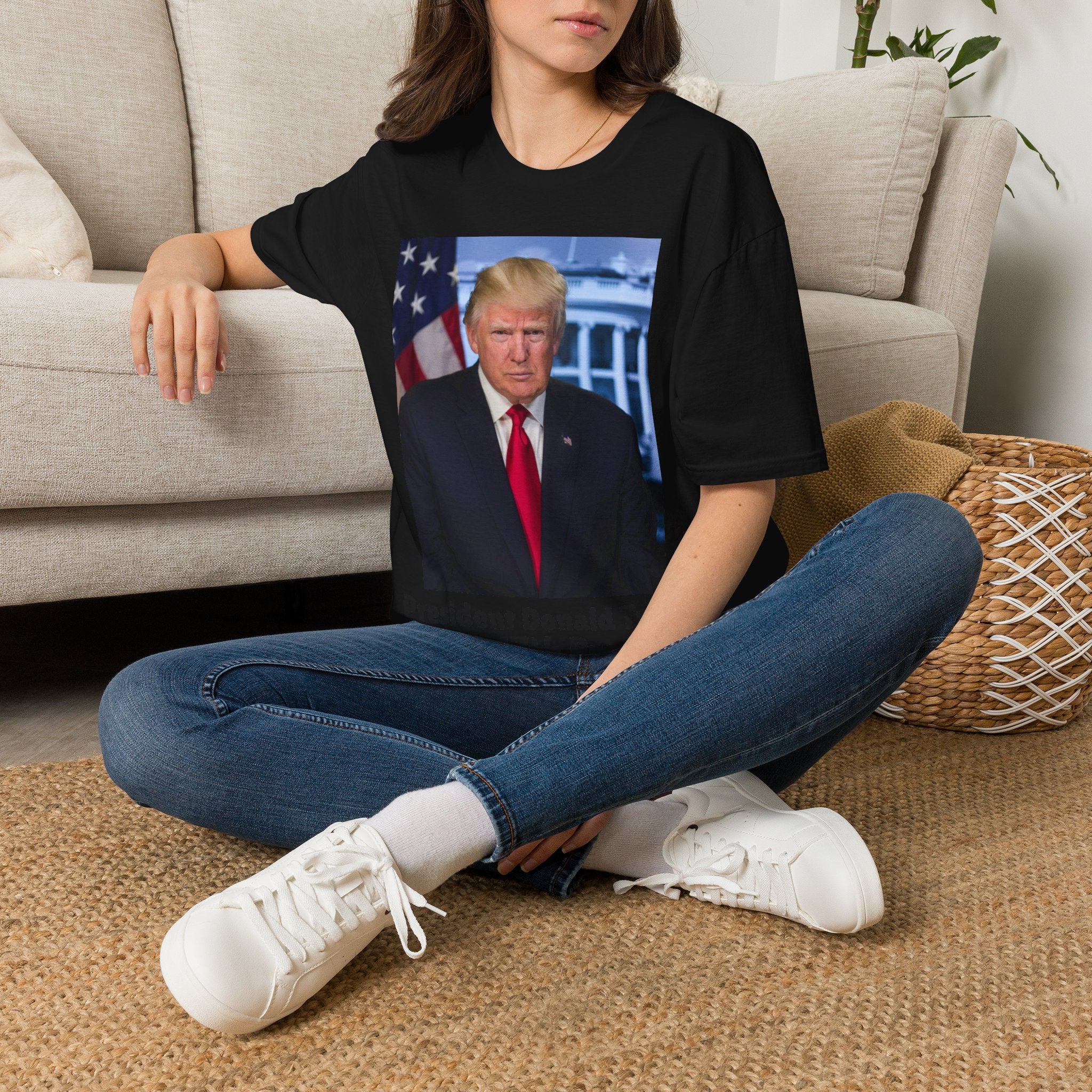 Camiseta del presidente Donald J TRUMP — Camiseta con la bandera patriótica