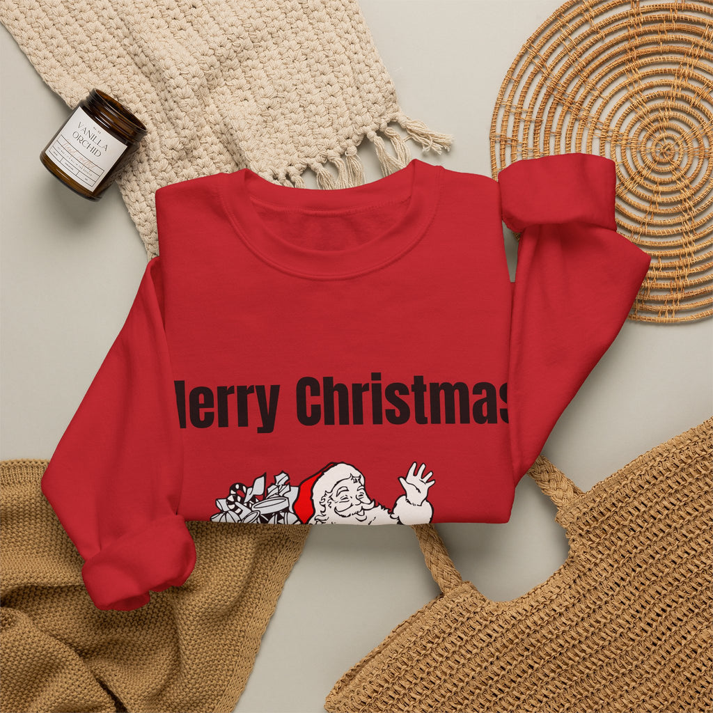 Christmas Santa Sweatshirt — Vintage Santa with Gifts Holiday Crewneck