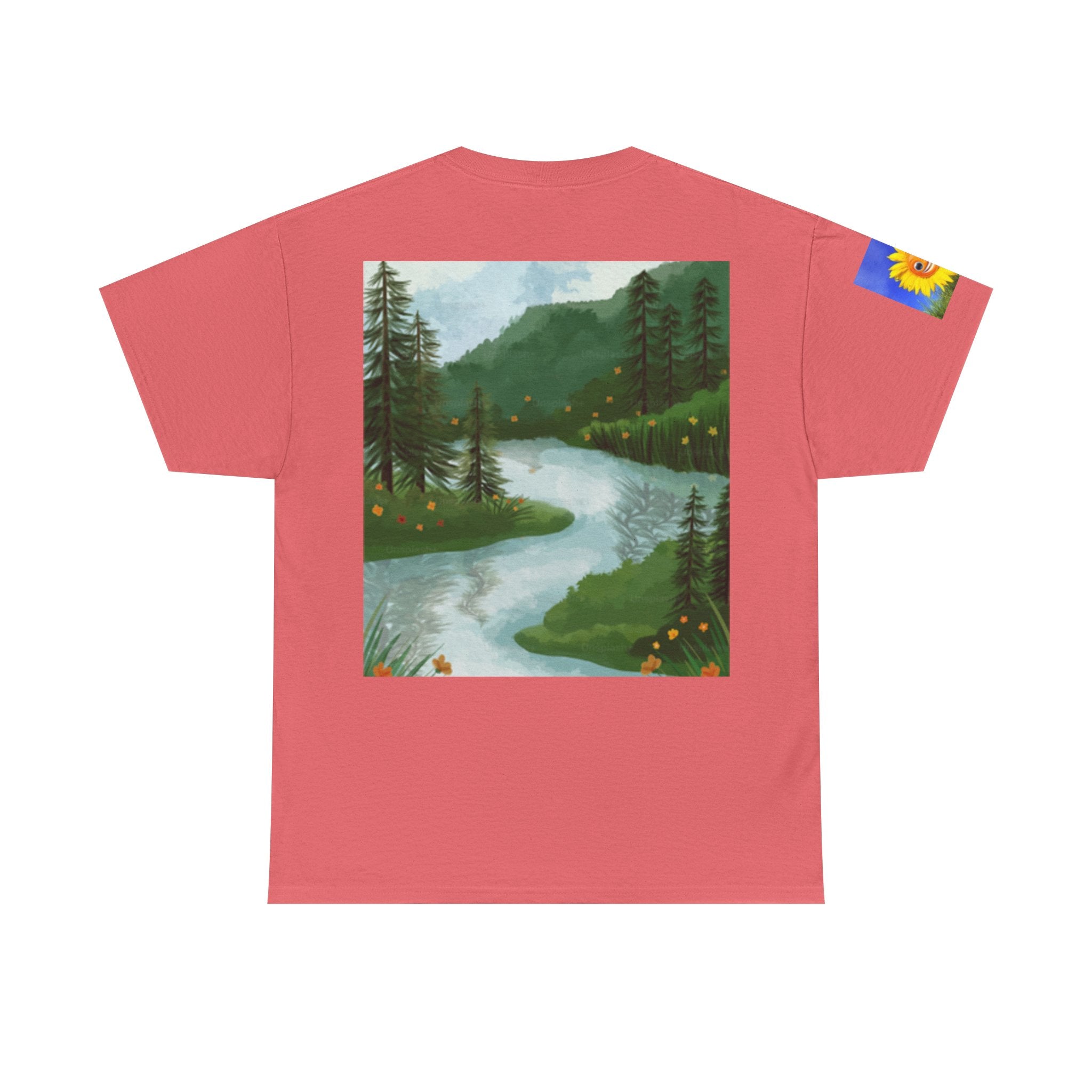 T-Shirt — Desert Turtle & Scenic River Vintage Nature Artwork