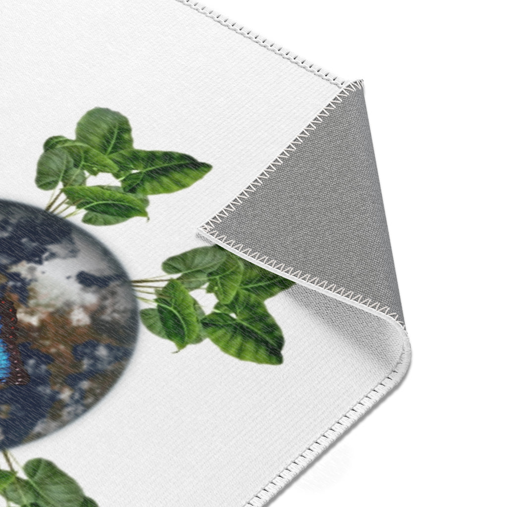 Earth Day & Earth Facts  Butterfly Planet Leaves Area Rug