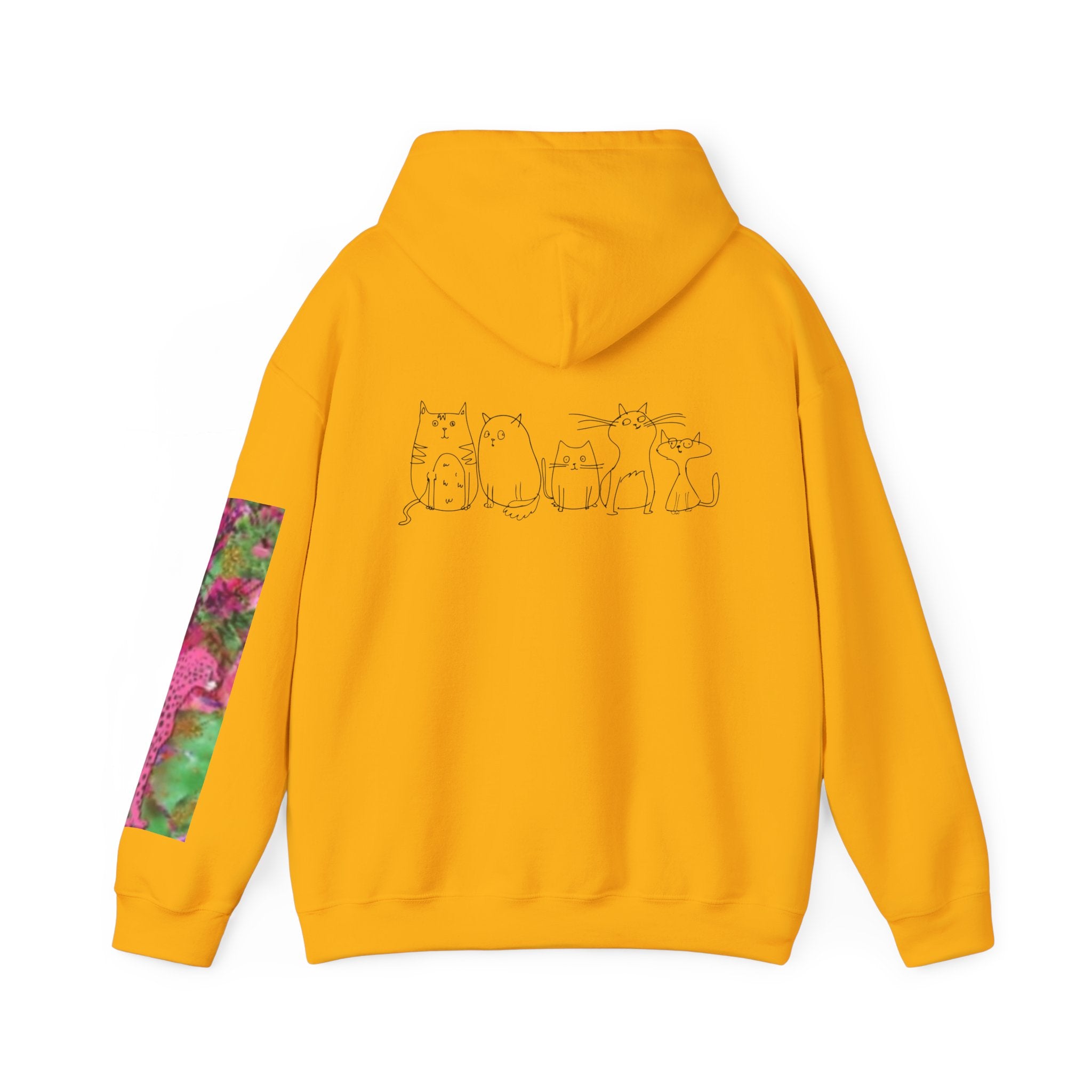 Cat Crew Hoodie — Colorful Curious Cats Graphic Sweatshirt