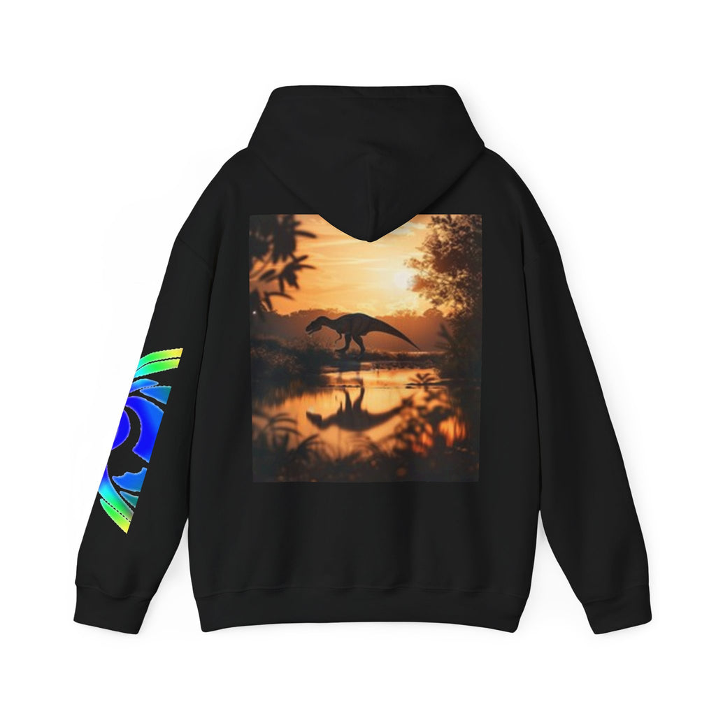 Dragon Hoodie — Cute Baby Dragon & Sunset Dragon Back Print Hooded Sweatshirt