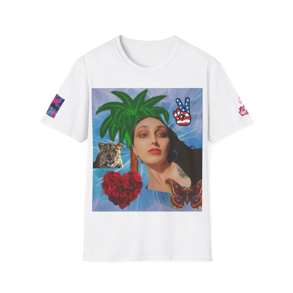 Paisley Tee — Vintage Glam Face Print T‑Shirt