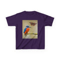 Kids Kingfisher & Butterfly T‑Shirt — Colorful Bird Nature Tee for Children