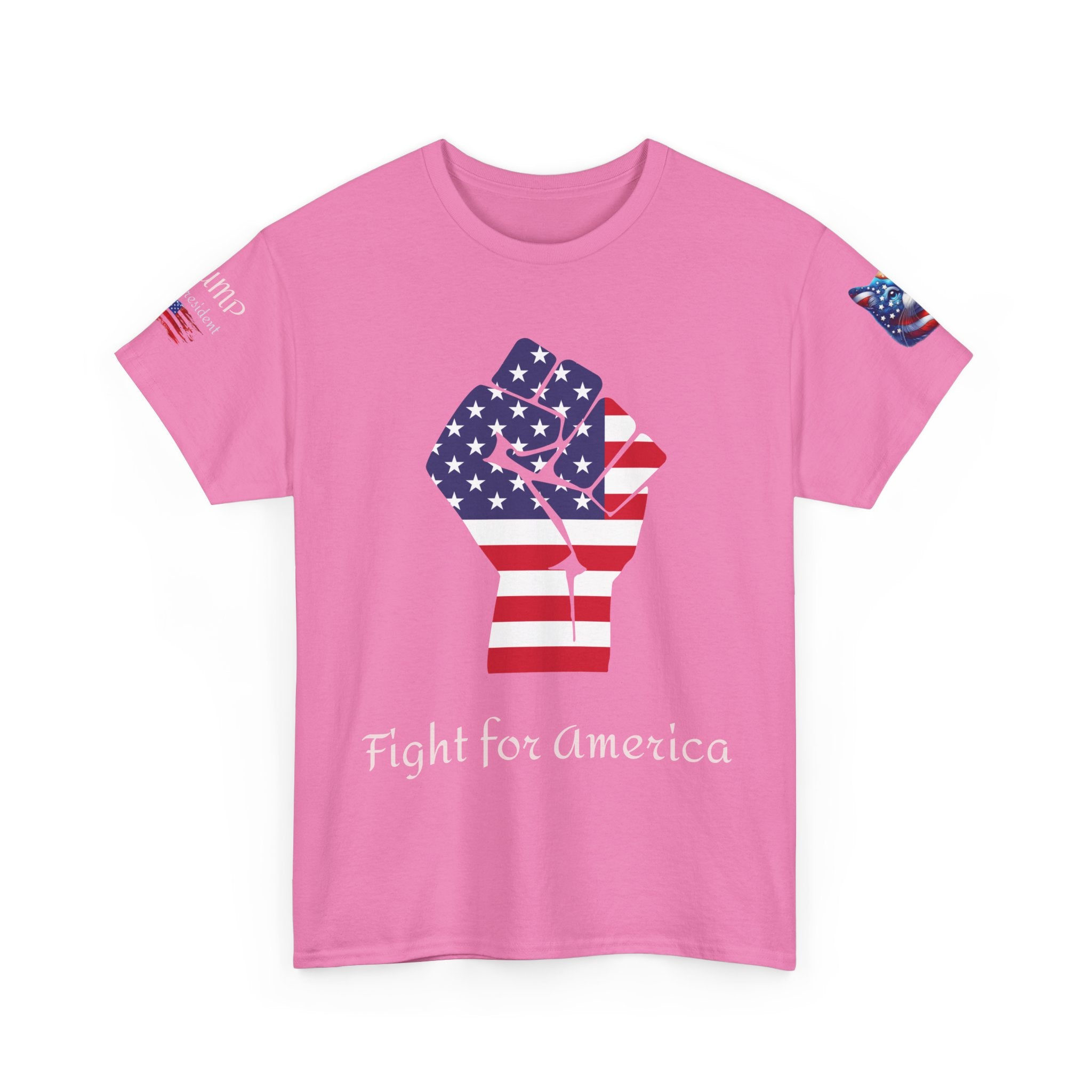 T-shirt patriotique Donald J TRUMP — Poing patriotique drapeau américain