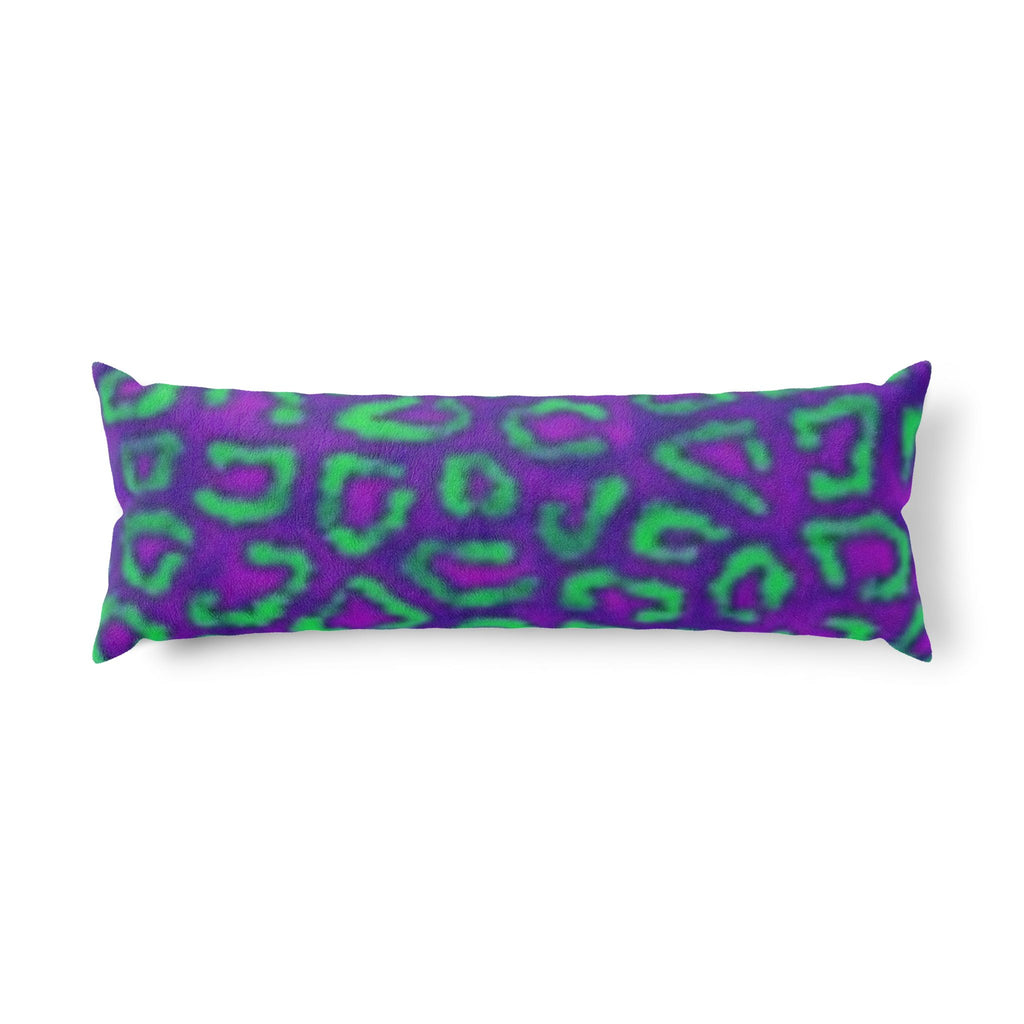 Red Leopard Roar Body Pillow — Bold Animal Print Decorative Support Pillow