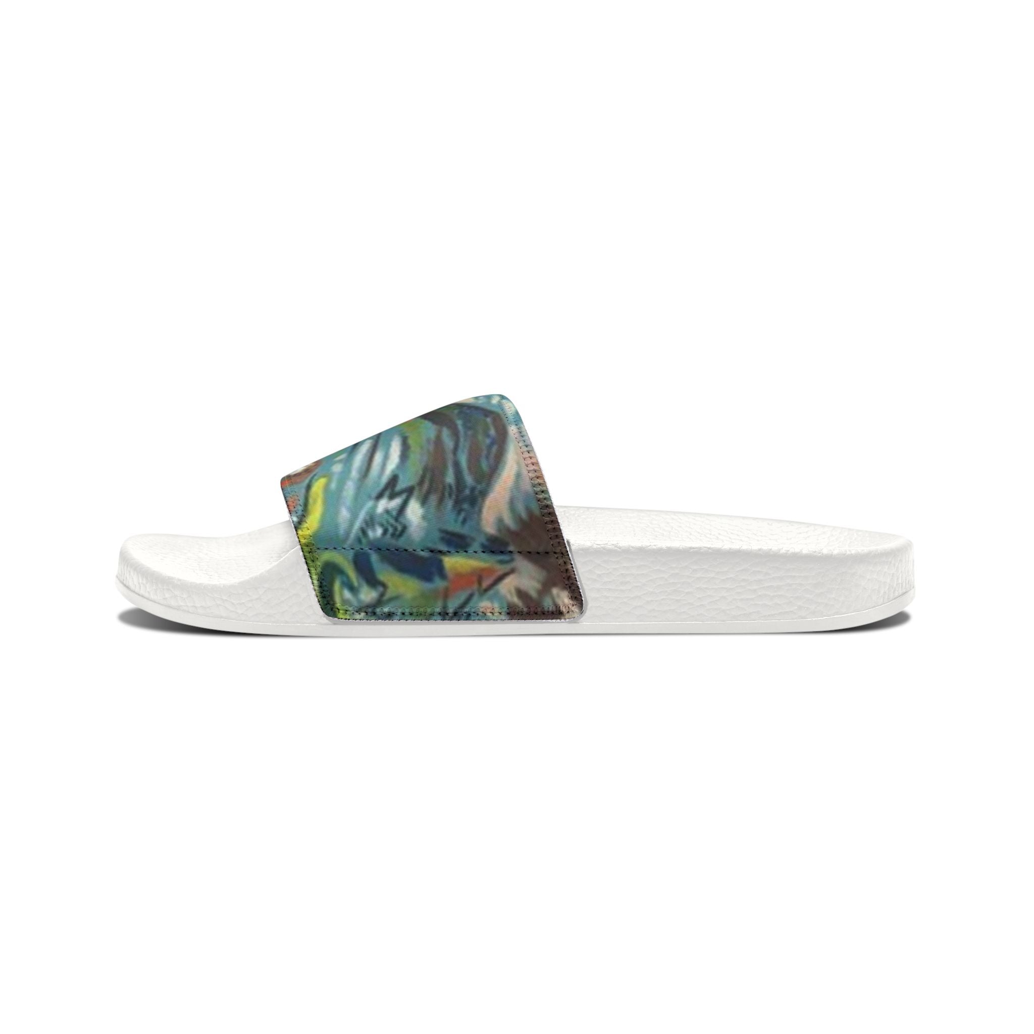 Men's Removable-Strap Sandals — Abstract Horse Ocean Slide Sandals