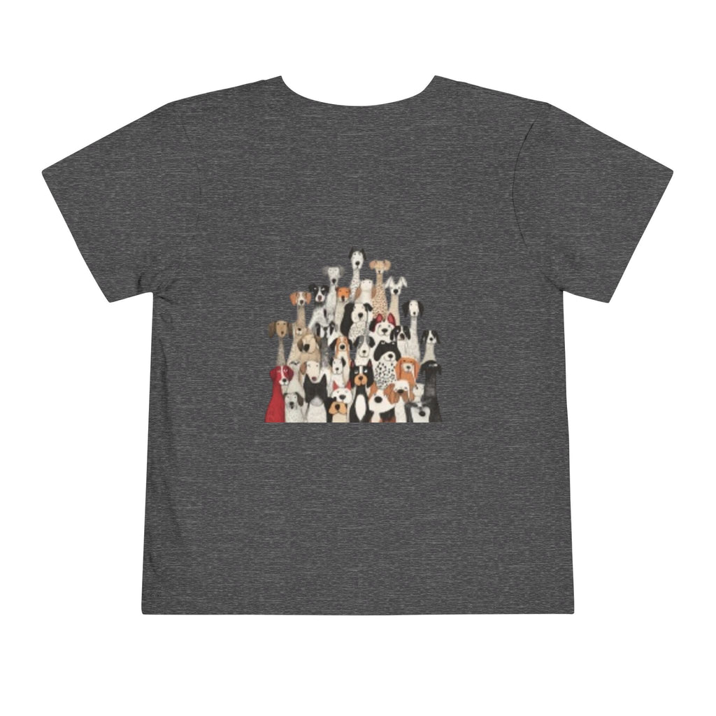 Toddler Short Sleeve T-shirt USA Flag & Cartoon Dogs