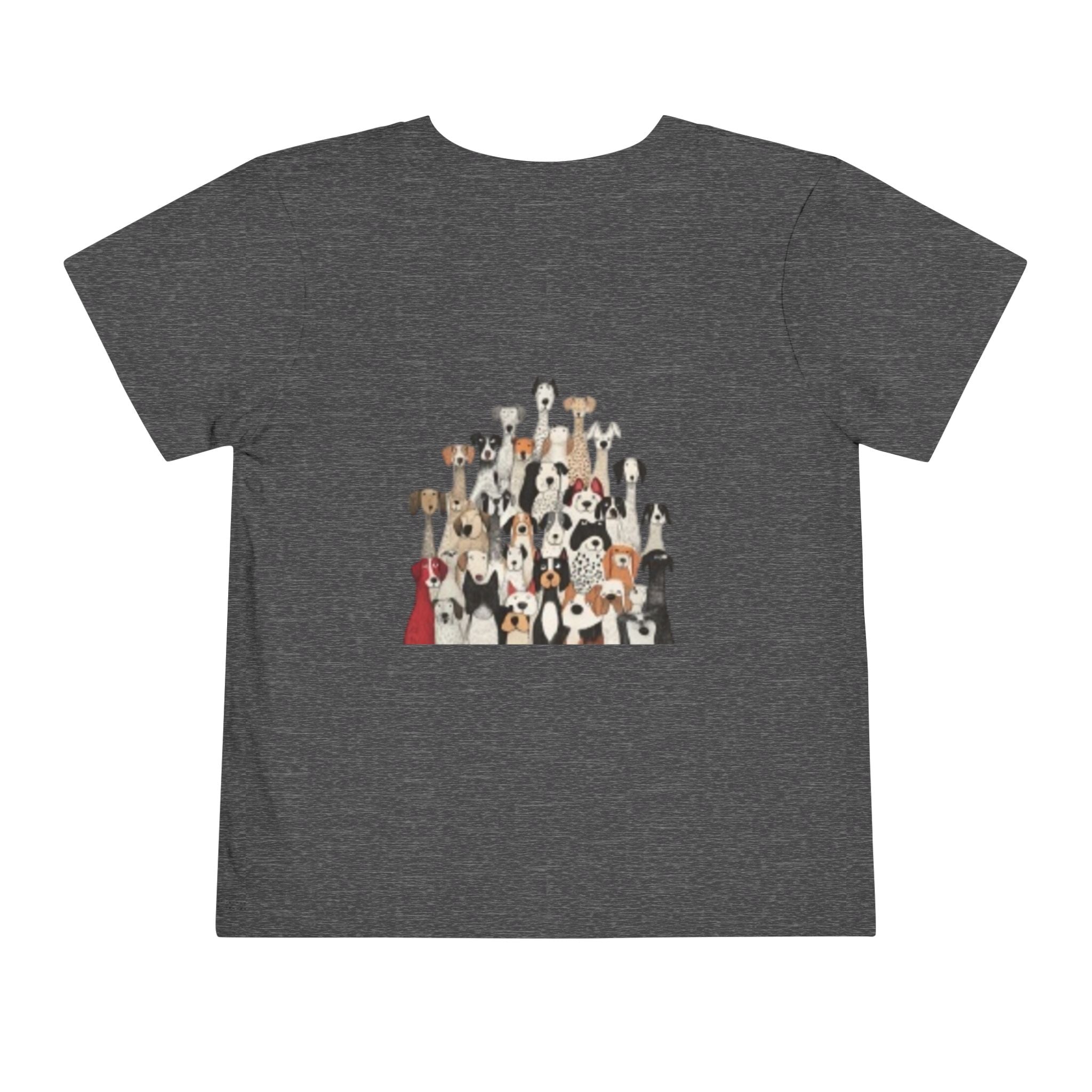 Toddler Short Sleeve T-shirt USA Flag & Cartoon Dogs