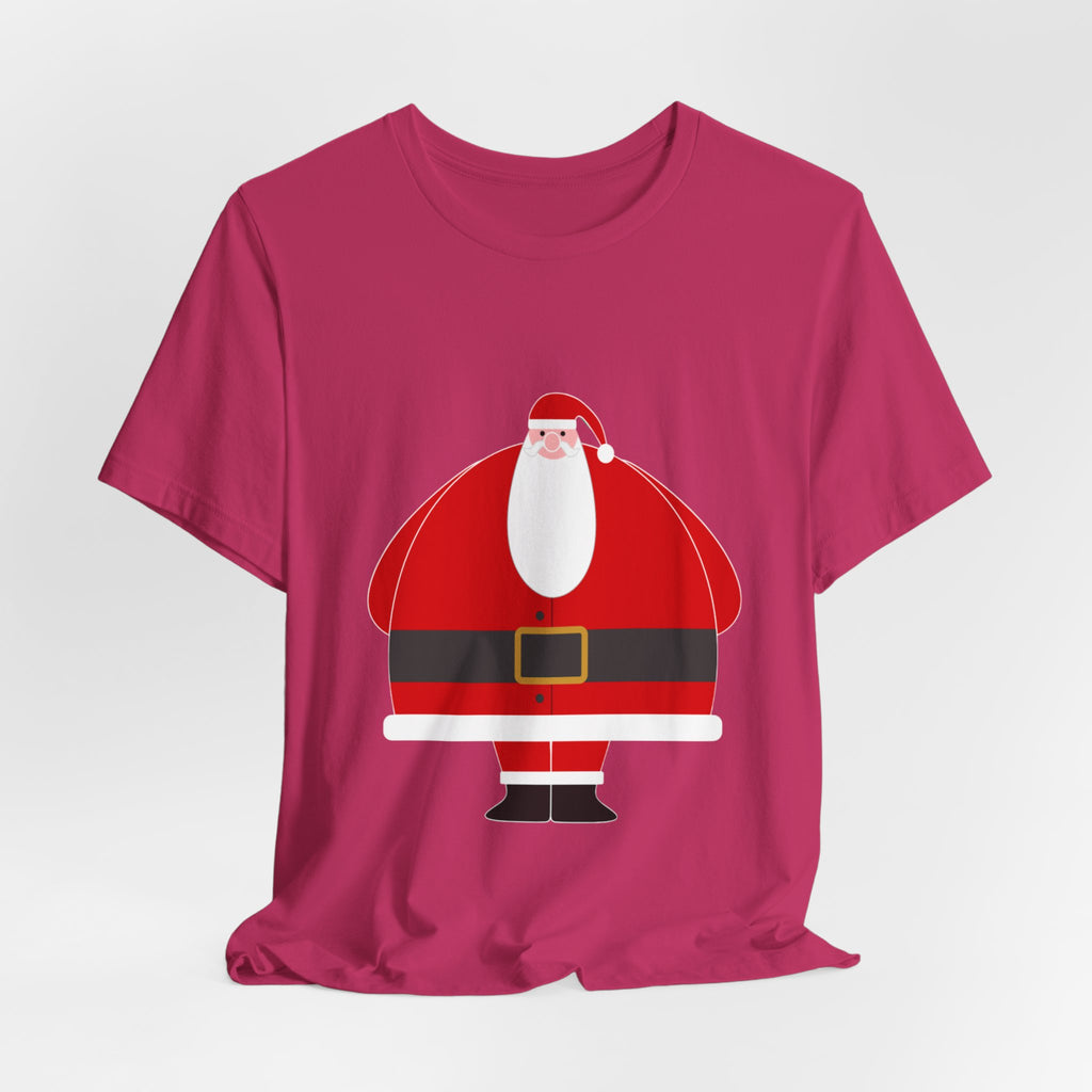 Santa Claus Graphic Tee — Cute Round Santa Christmas T-Shirt