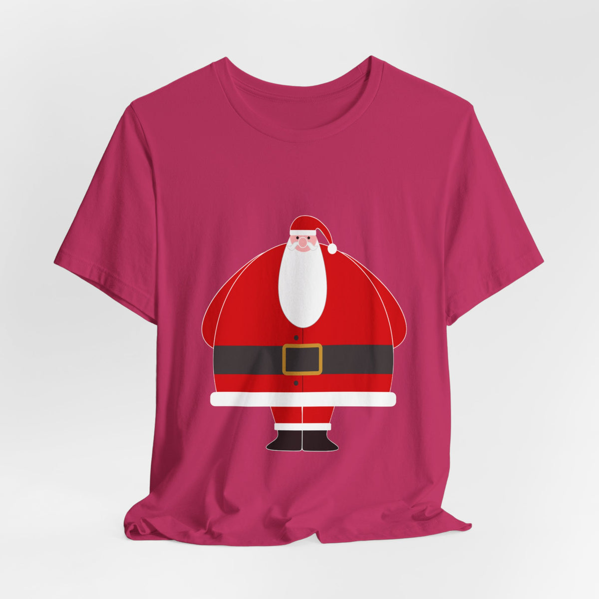 Santa Claus Graphic Tee — Cute Round Santa Christmas T-Shirt