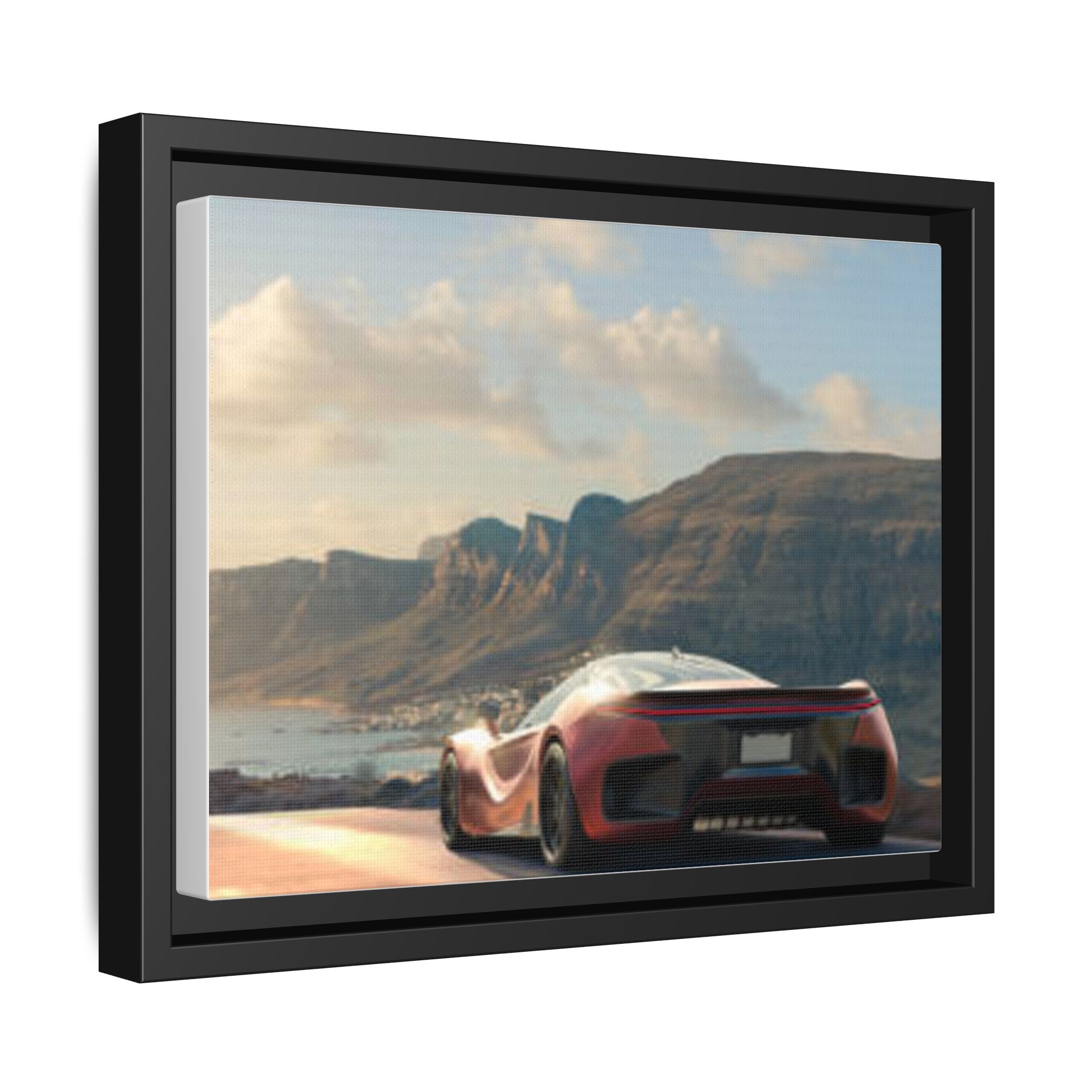 Sports Car Matte Canvas Print — Framed Automotive Wall Art