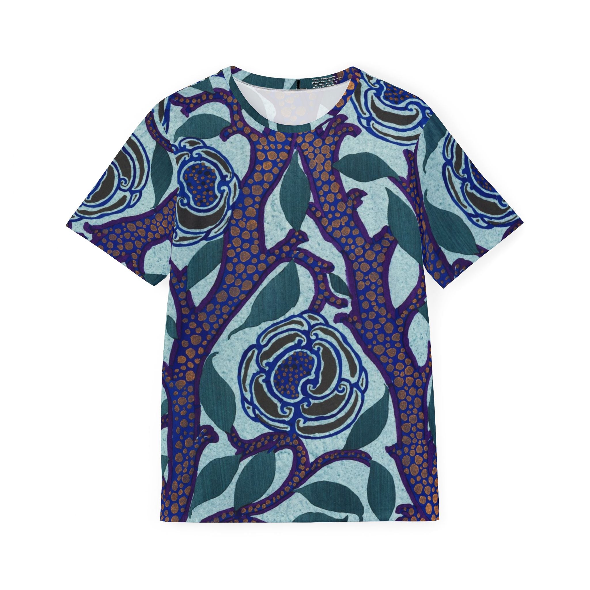 Floral Vine All-Over Print Men's  Jersey — Blue Rose t-shirt Pajamas