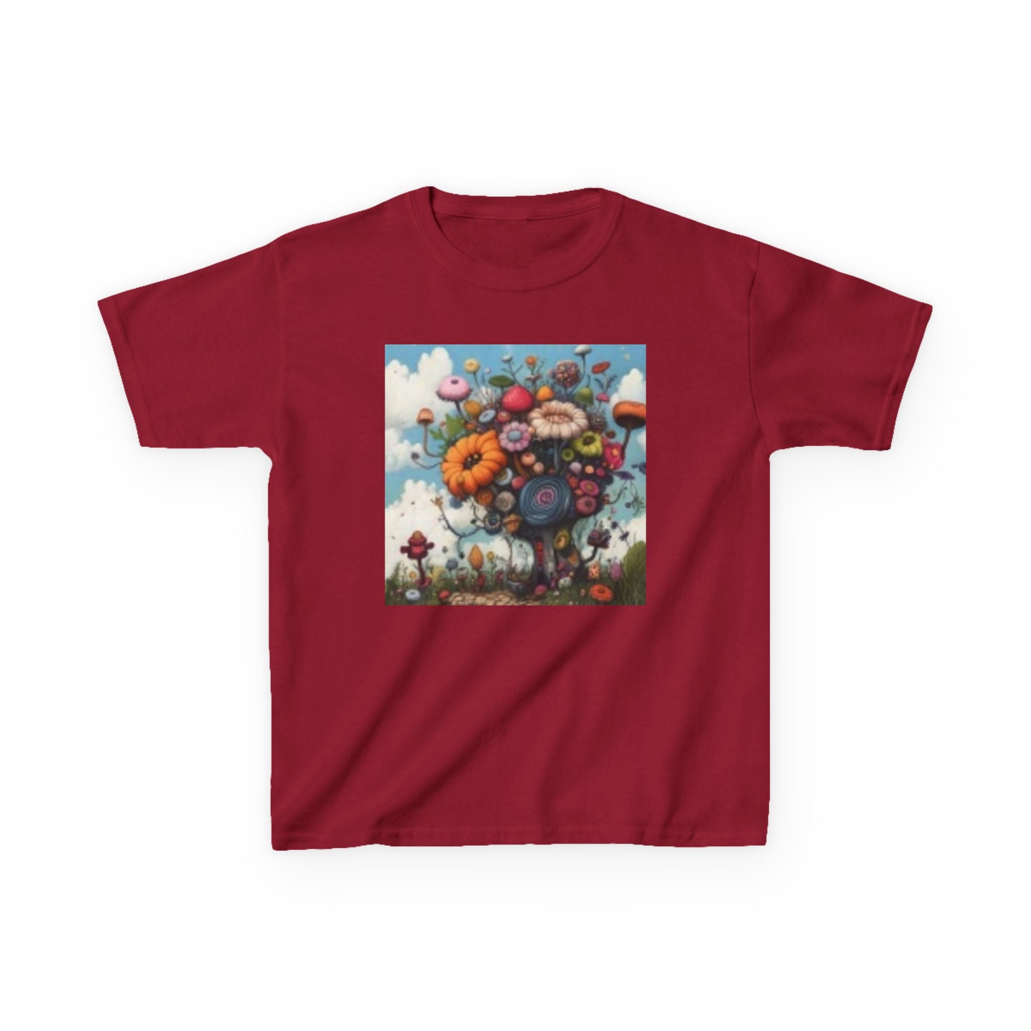 Kids T‑Shirt — Colorful Fantasy Flower Garden Print