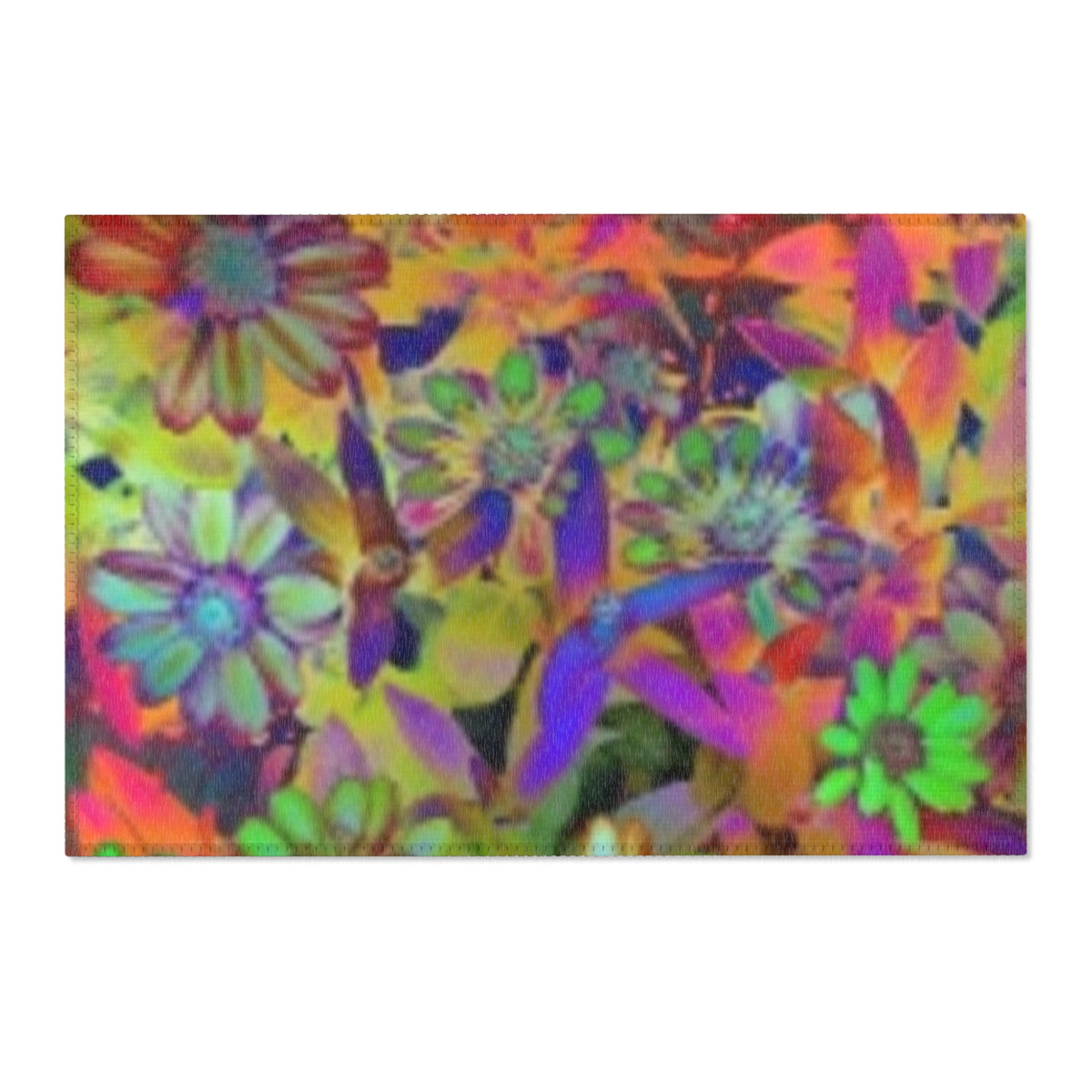 Colorful Flowers  Rug  36"x24" Great for every room