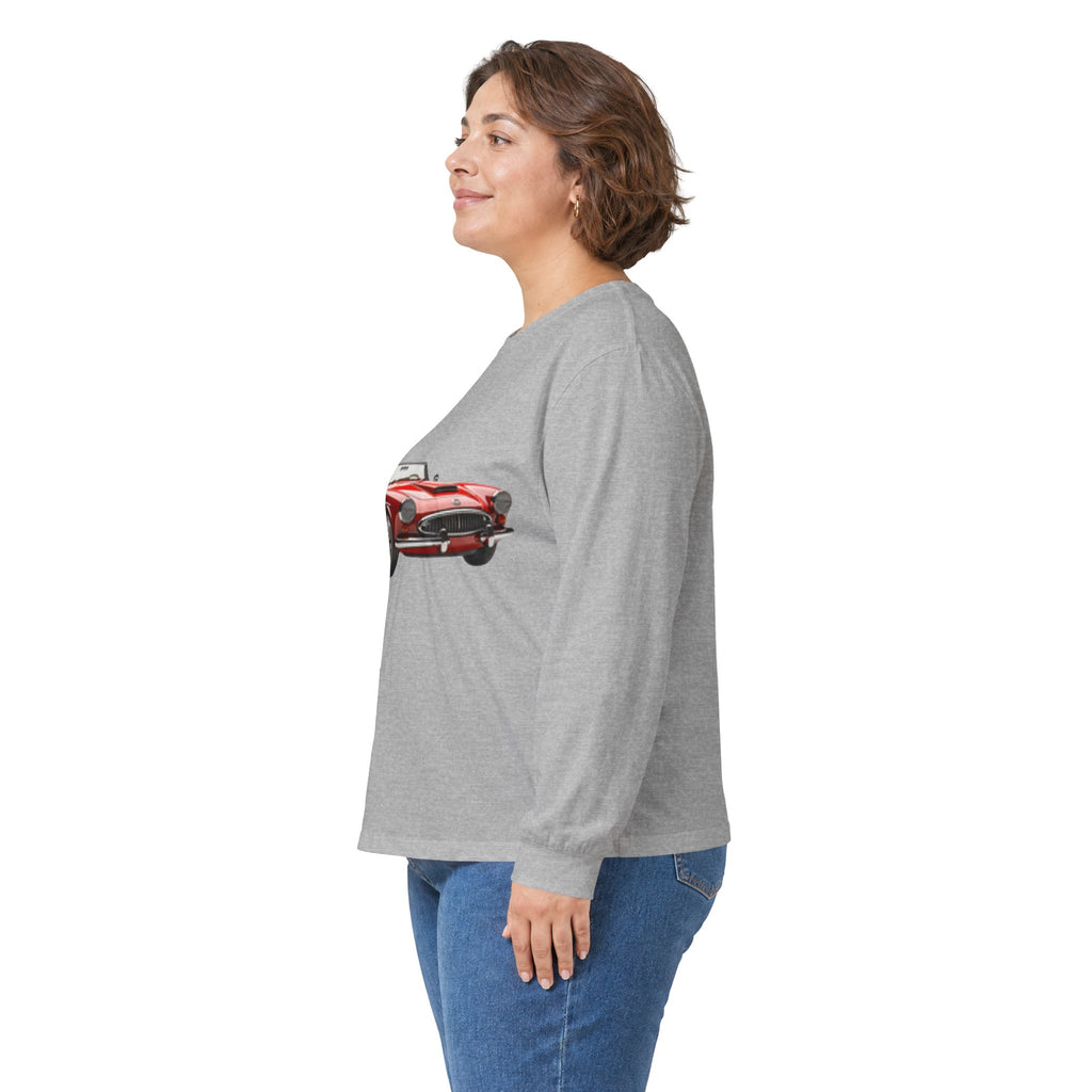 Classic Red Convertible Long Sleeve T-shirt — Vintage Sports Car Graphic