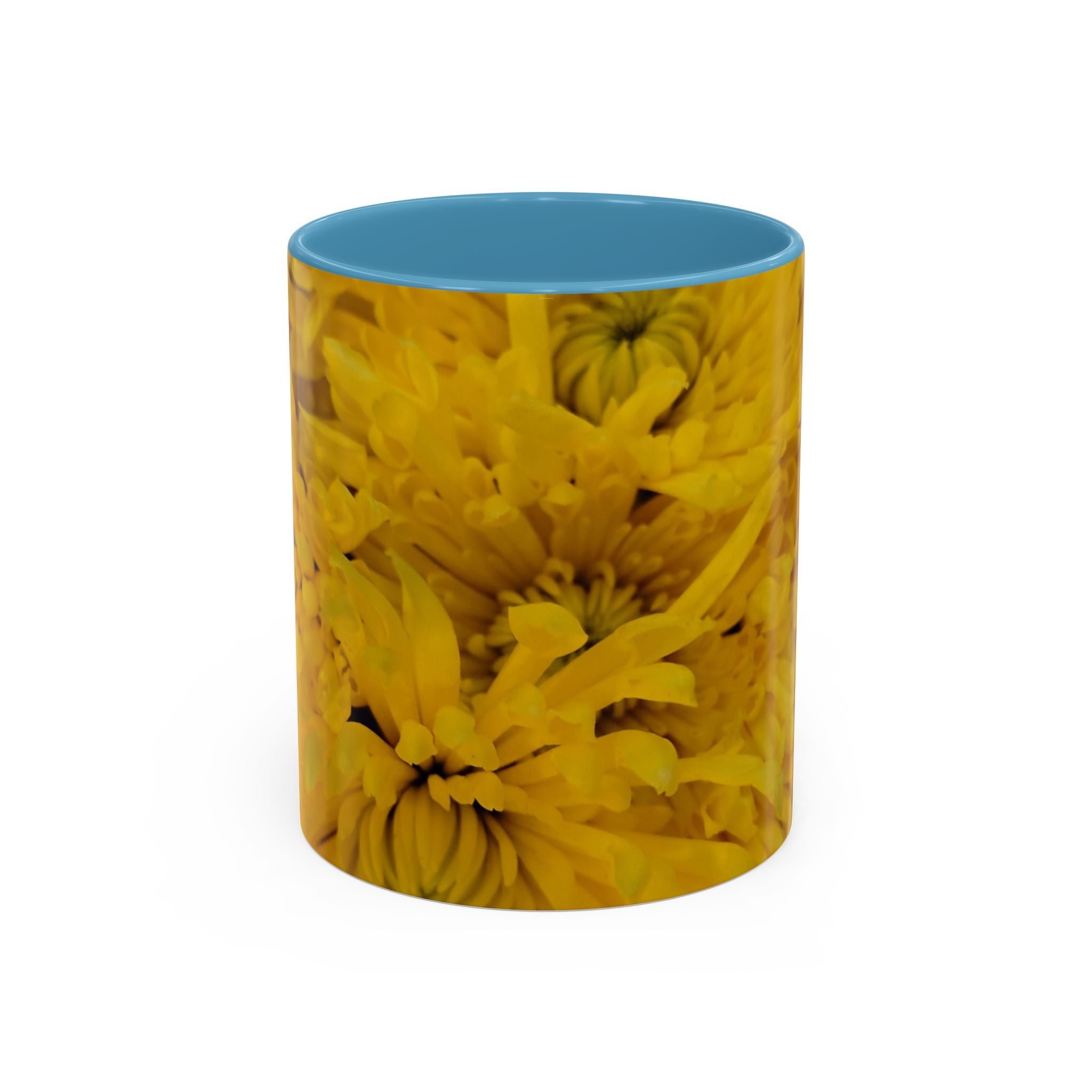 Mug à café motif chrysanthème jaune — Tasse à thé florale 11/15oz