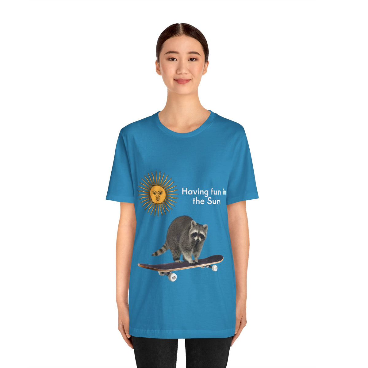 Raccoon Riding Skateboard T-Shirt — Cute Skate & Wildlife Graphic Tee