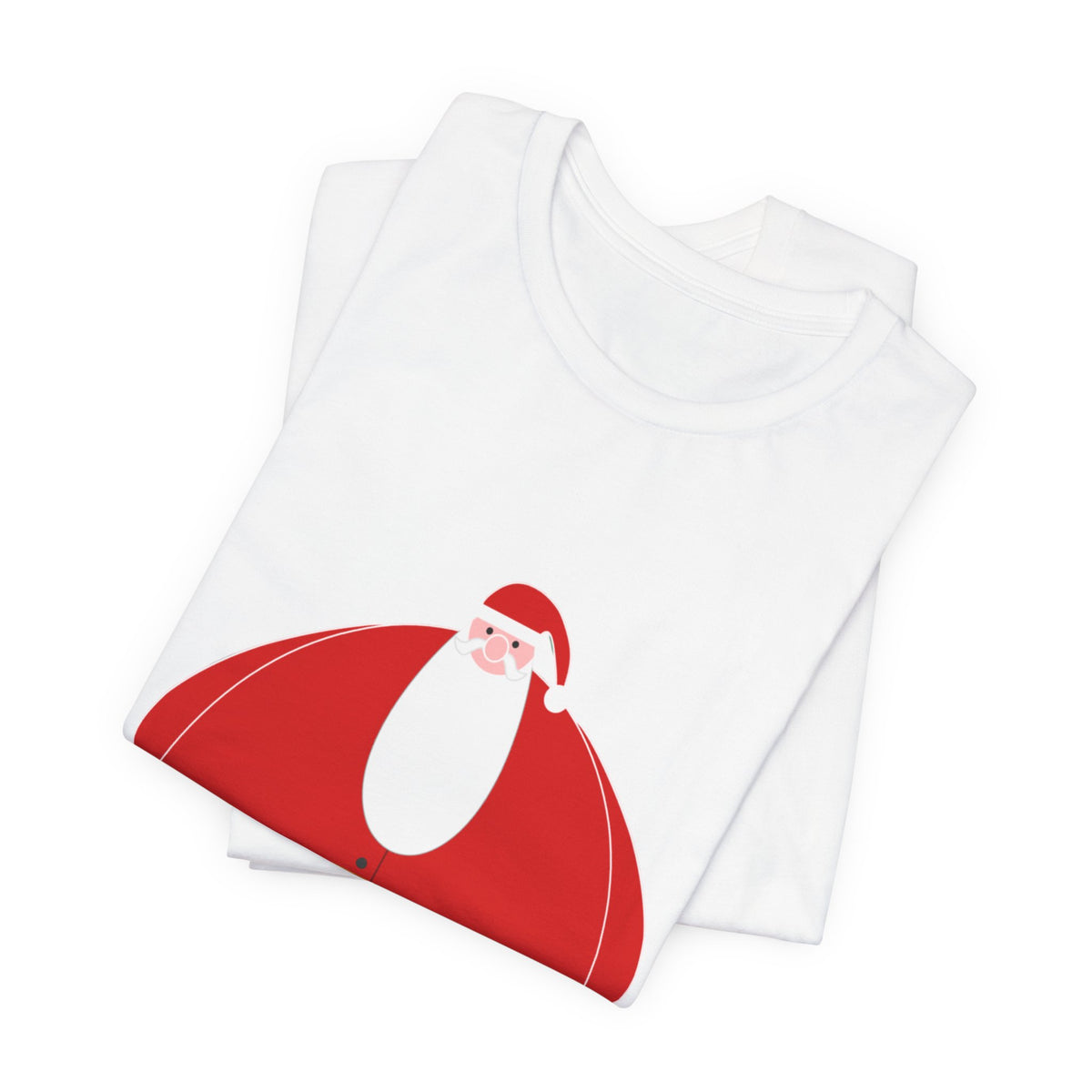 Santa Claus Graphic Tee — Cute Round Santa Christmas T-Shirt
