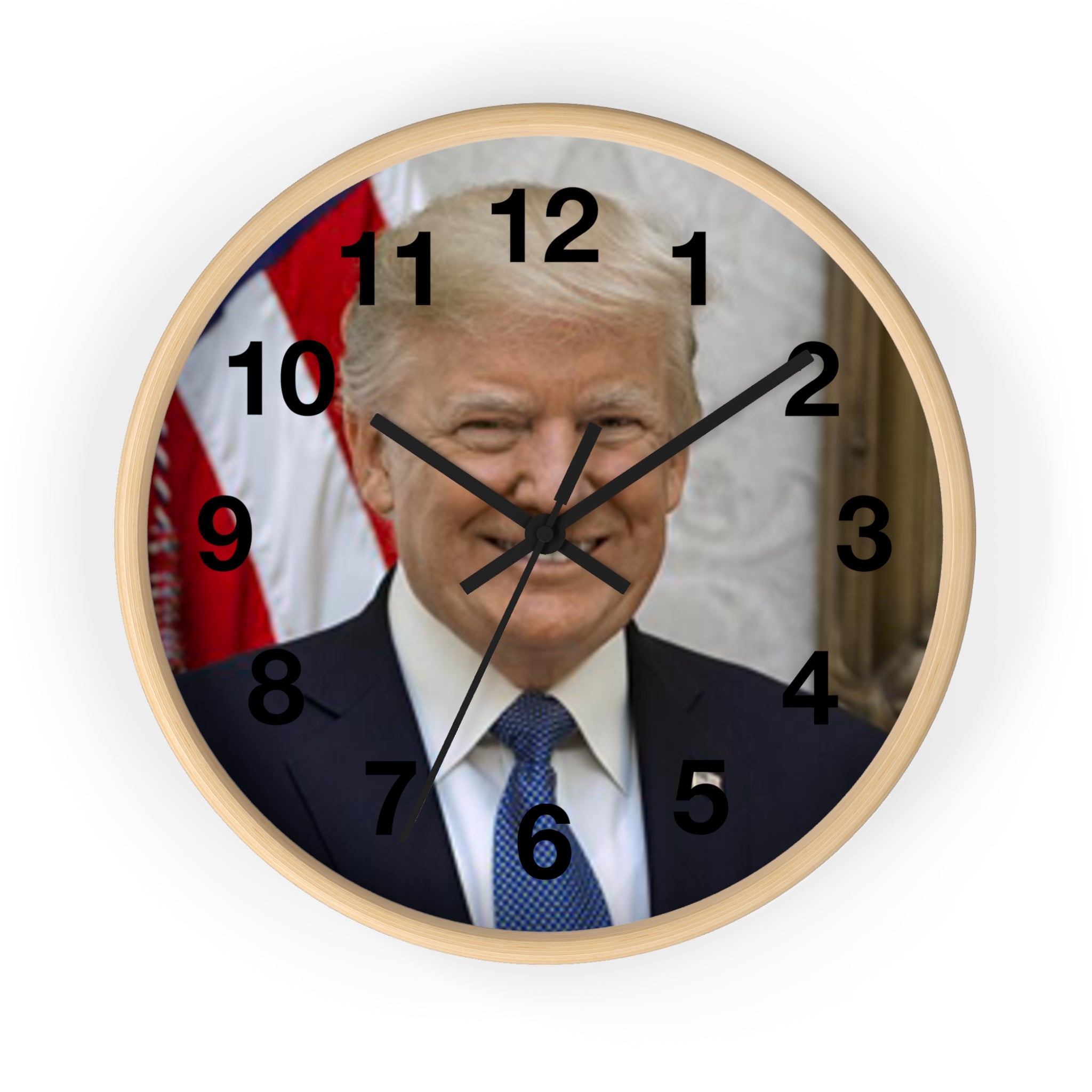 Wall Clock President Donald Trump 47th President AMERICA