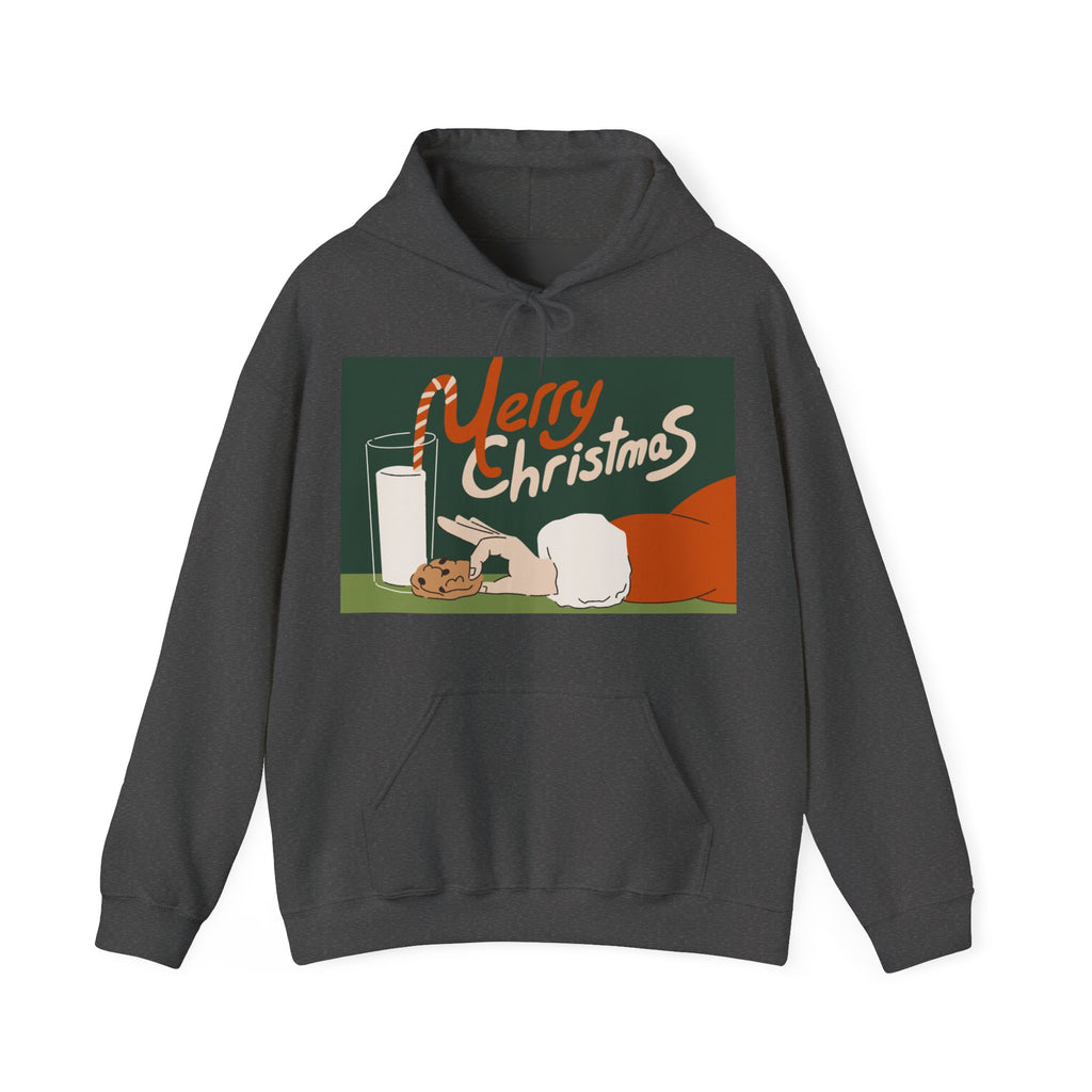 Merry Christmas Cookie & Milk Hoodie — Retro Holiday Sweatshirt
