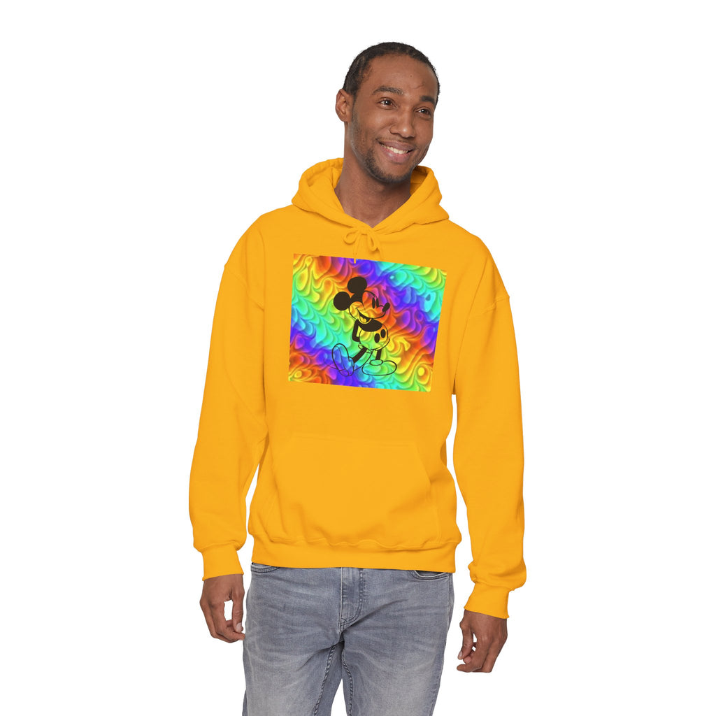Mickey Mouse Rainbow Colors Unisex Heavy Blend Hooded Sweatshirt Warm & Cozy