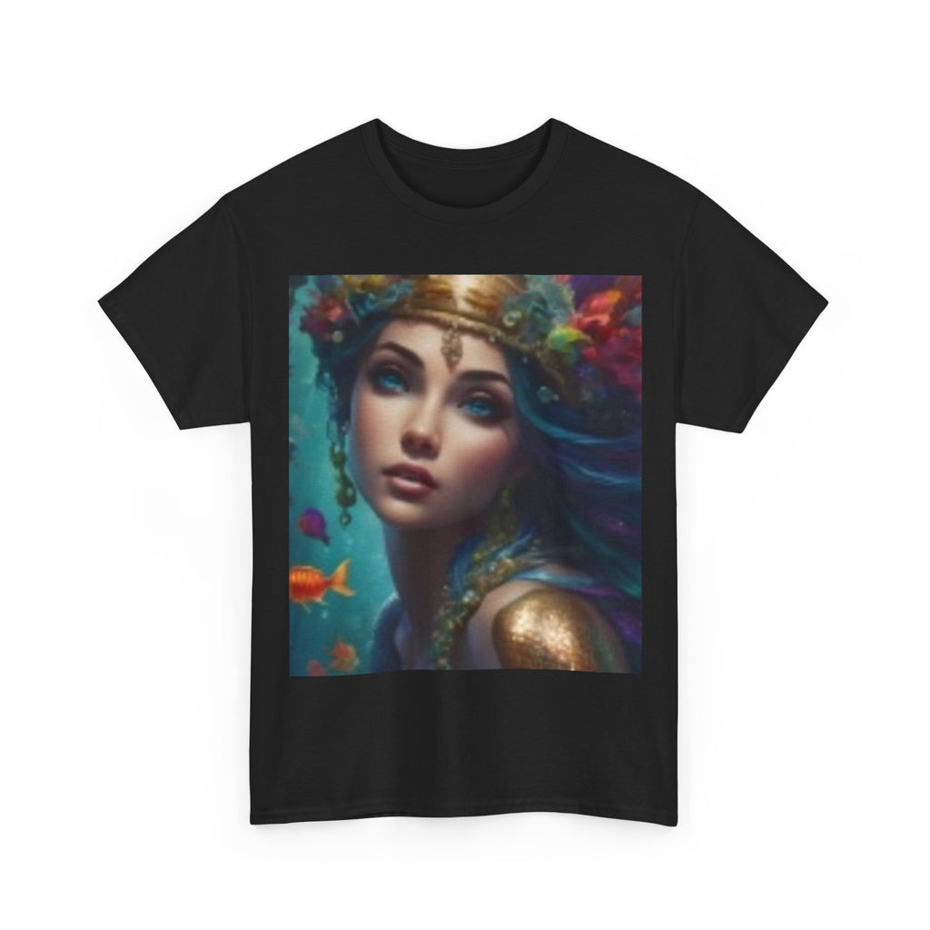 Mermaid Goddess Graphic Tee — Mystical Ocean Art T-Shirt