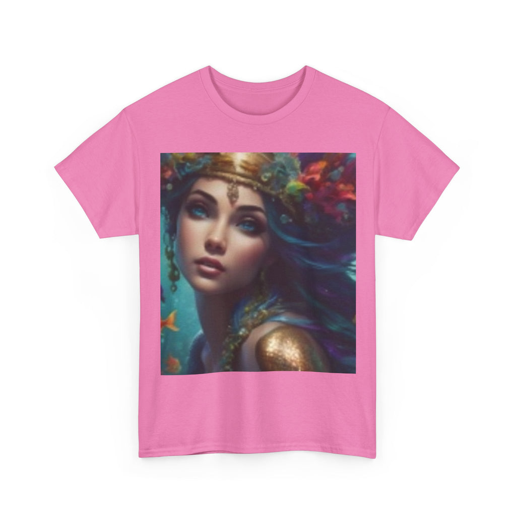 Mythic Sunset Portrait Tee — Artistic Goddess & Vibrant Sunset Graphic T-Shirt