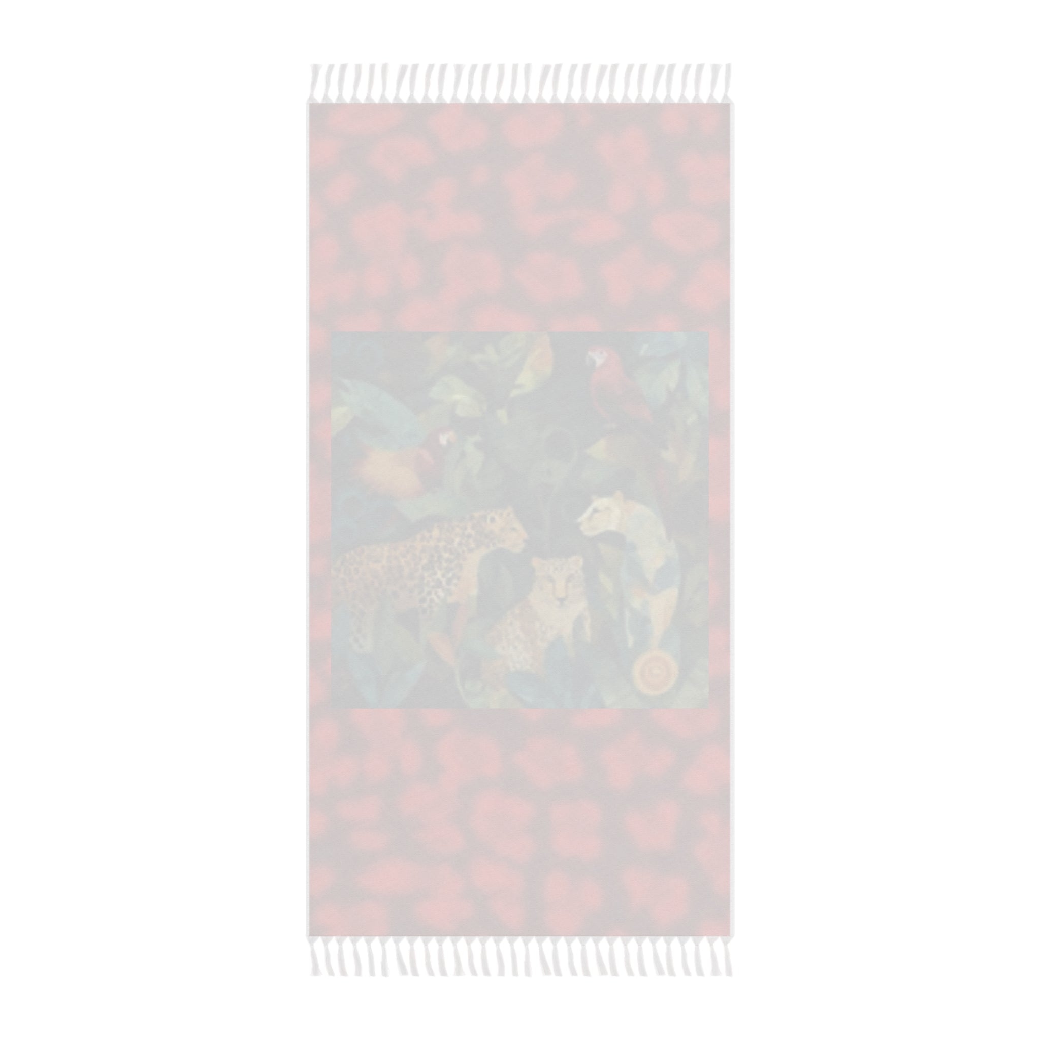 Boho Beach Towel — Tropical Jaguar & Parrot Print Beach Cloth