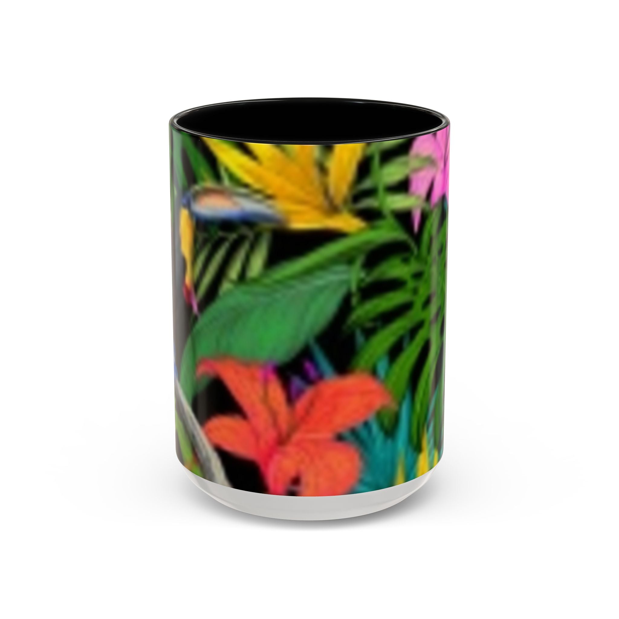 Tasse à café fleurs tropicales — Tasse d'accentuation paradis coloré (325/444 ml)
