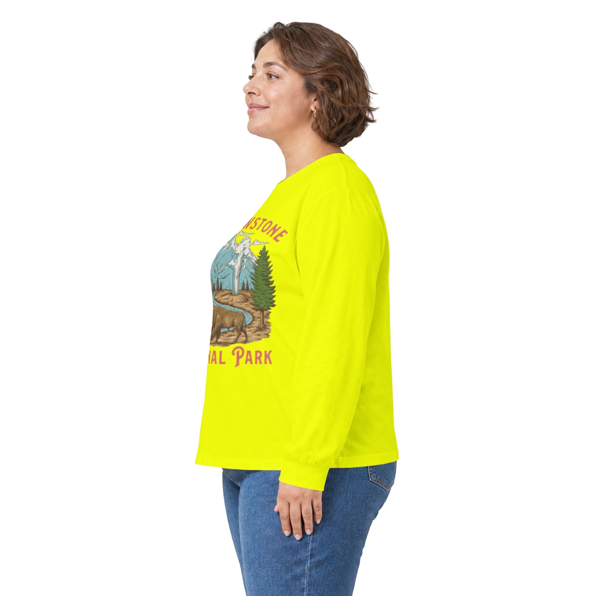 Yellowstone National Park Long Sleeve Tee — Vintage Mountain Camping T-Shirt