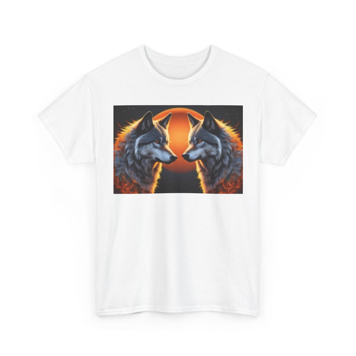Wolf Moon T‑Shirt — Vibrant Sunset Landscape Graphic Tee