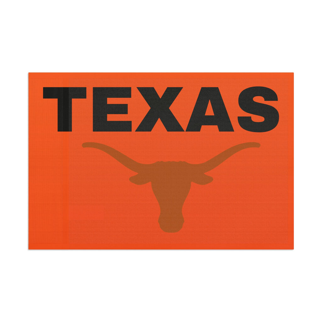 Texas Text Flag~Longhorn — Bold Retro State Pride Flag