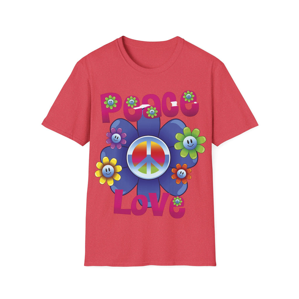 Peace & Love Retro Flower T-Shirt