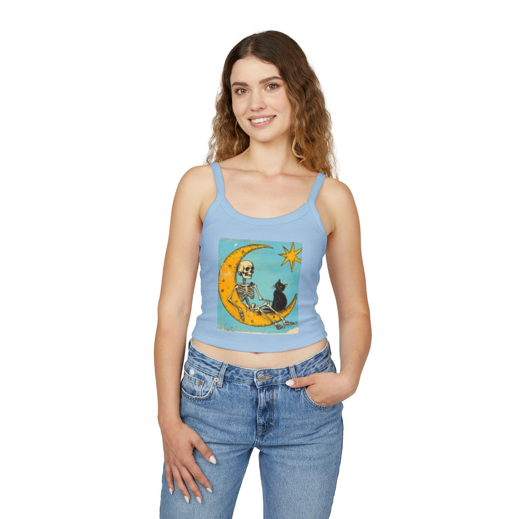 Celestial Skull & Cat Moon Tank